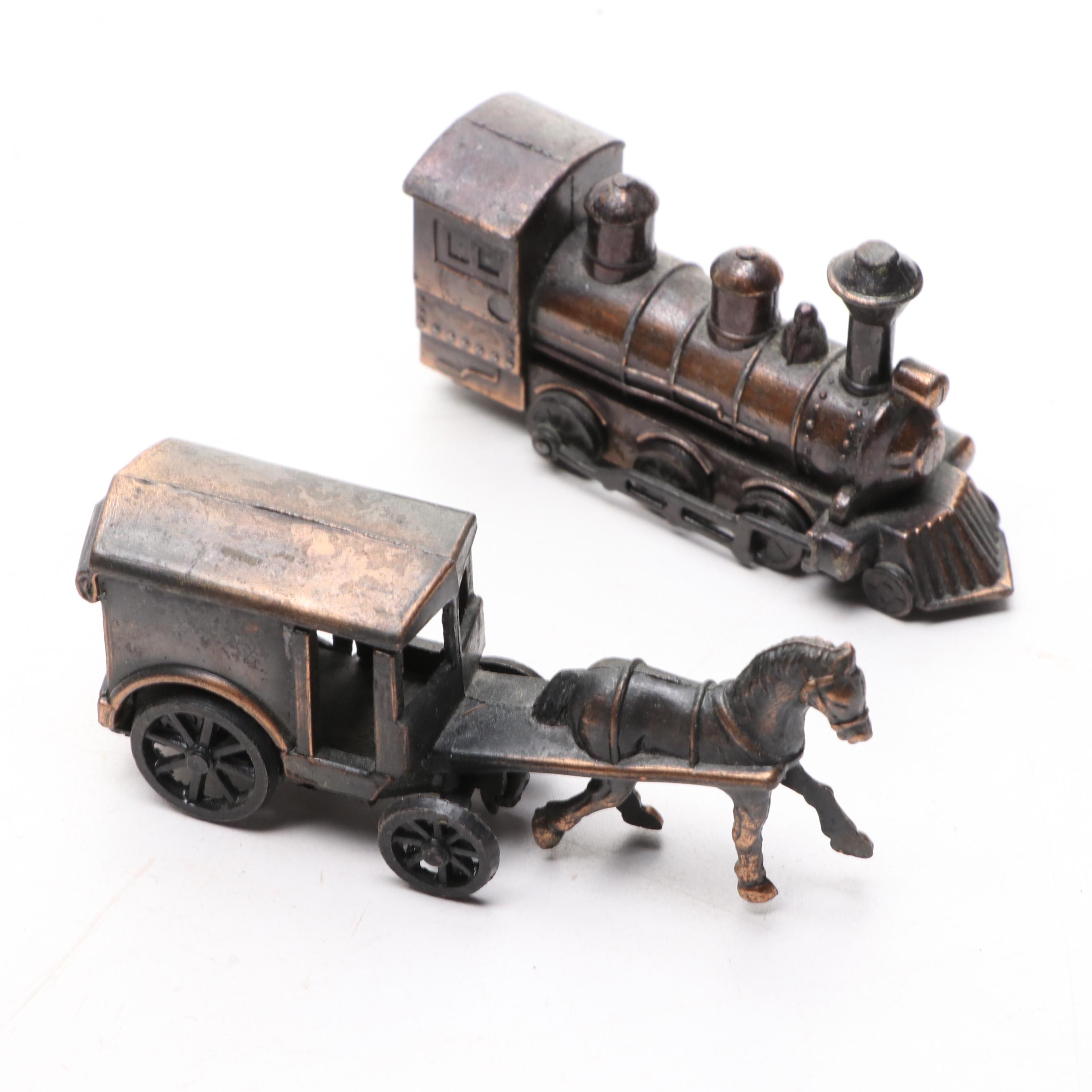Miniature Trains on Railroad Spikes, Toy Guns, Grooming and Memorabilia