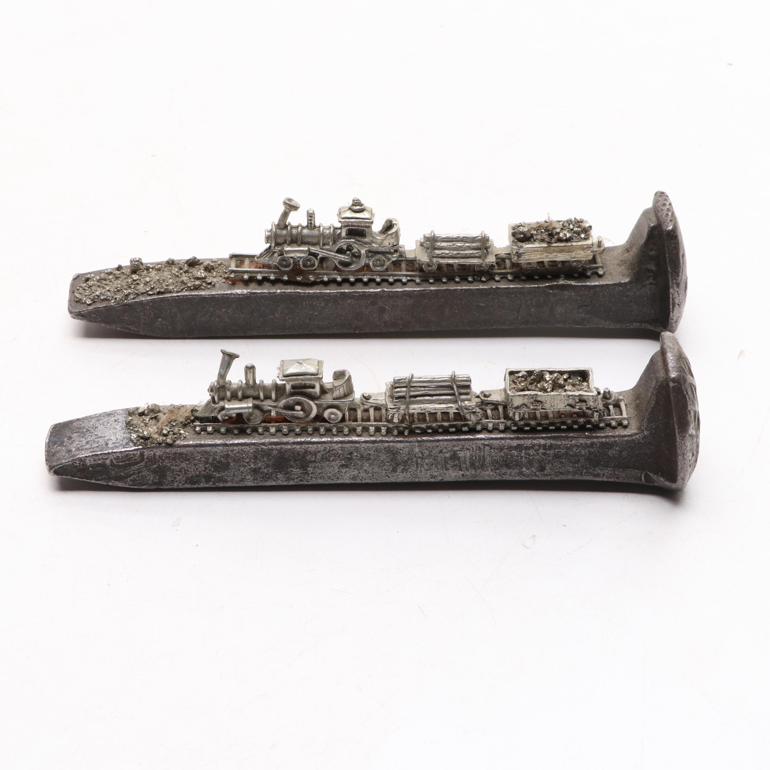 Miniature Trains on Railroad Spikes, Toy Guns, Grooming and Memorabilia