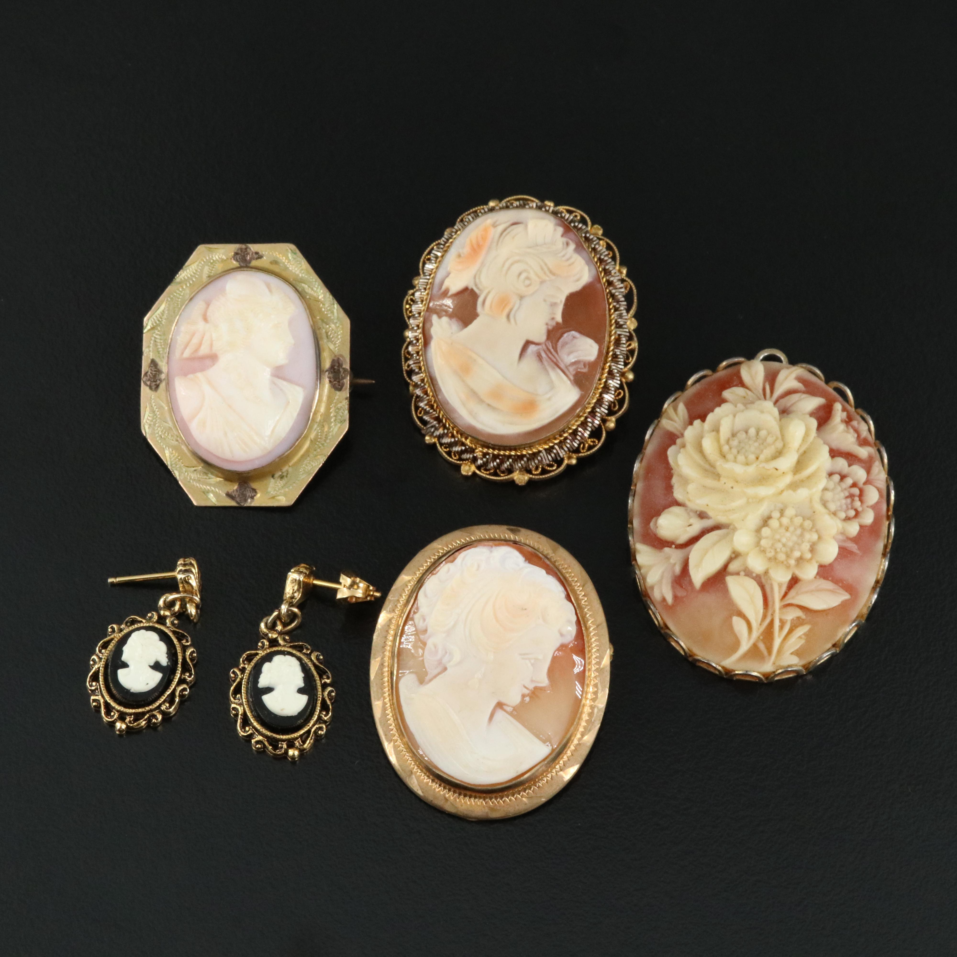 Cameo Jewelry Including Gold-Filled