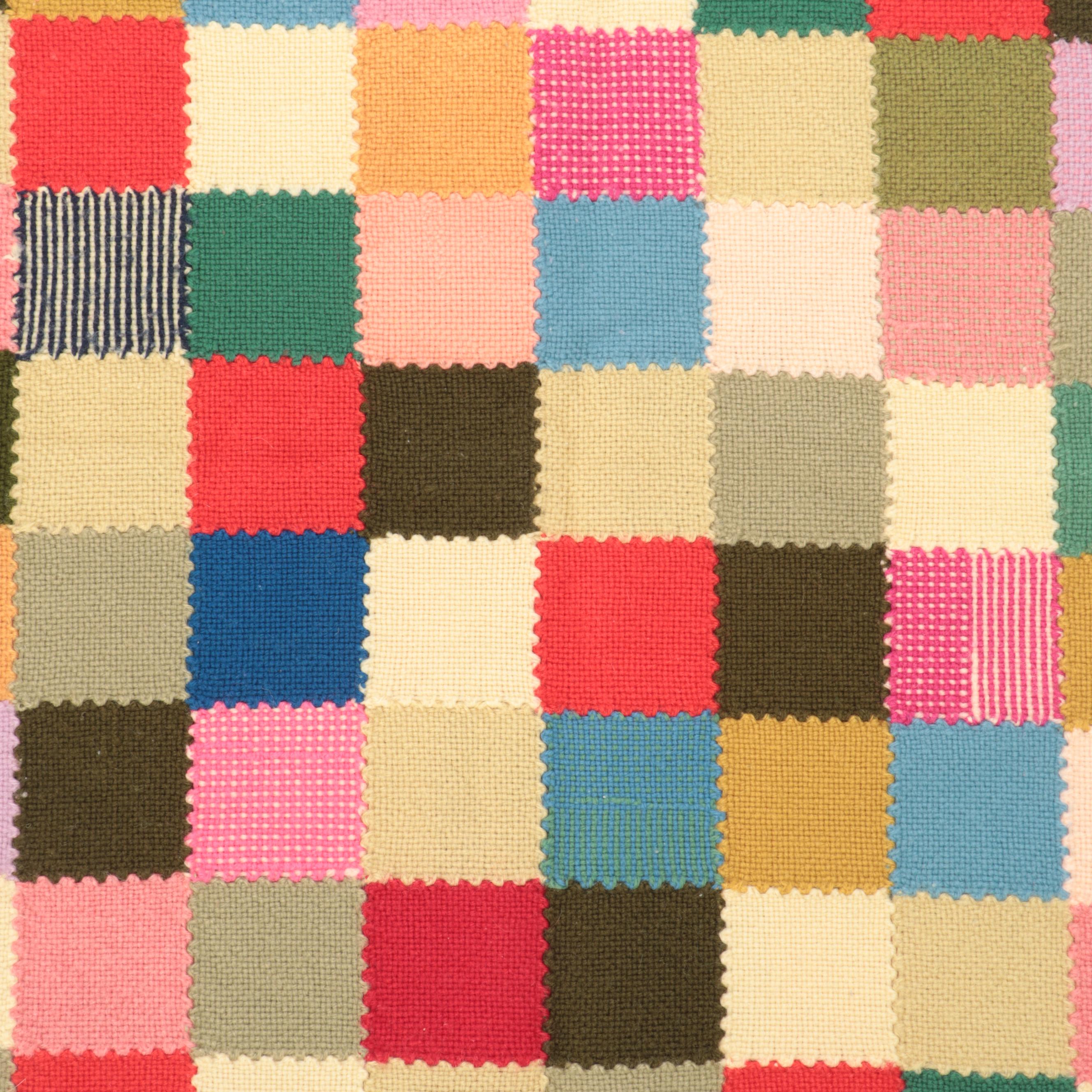 Handwoven and Knitted Checkerboard and Patchwork Throw Blankets