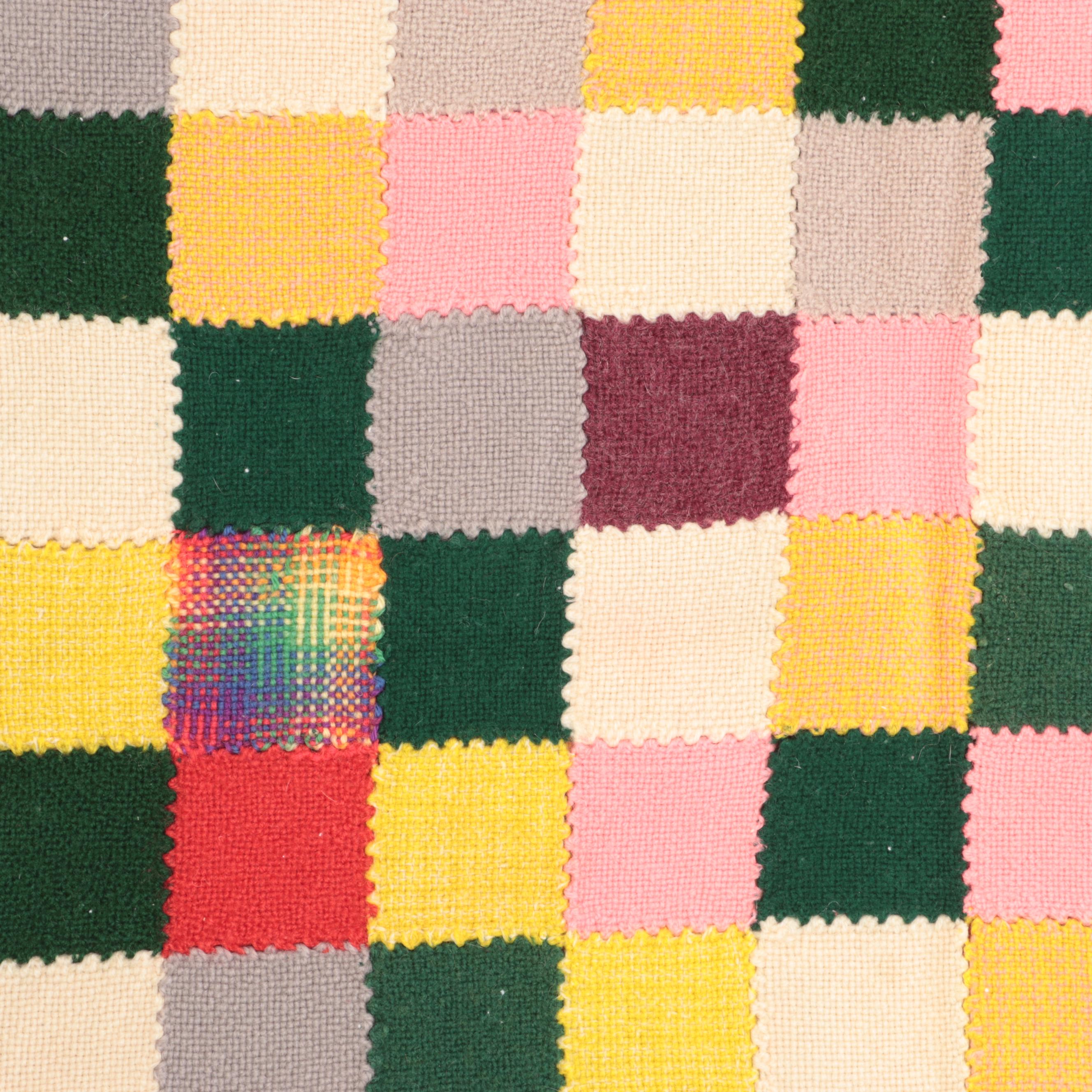 Handwoven and Knitted Checkerboard and Patchwork Throw Blankets