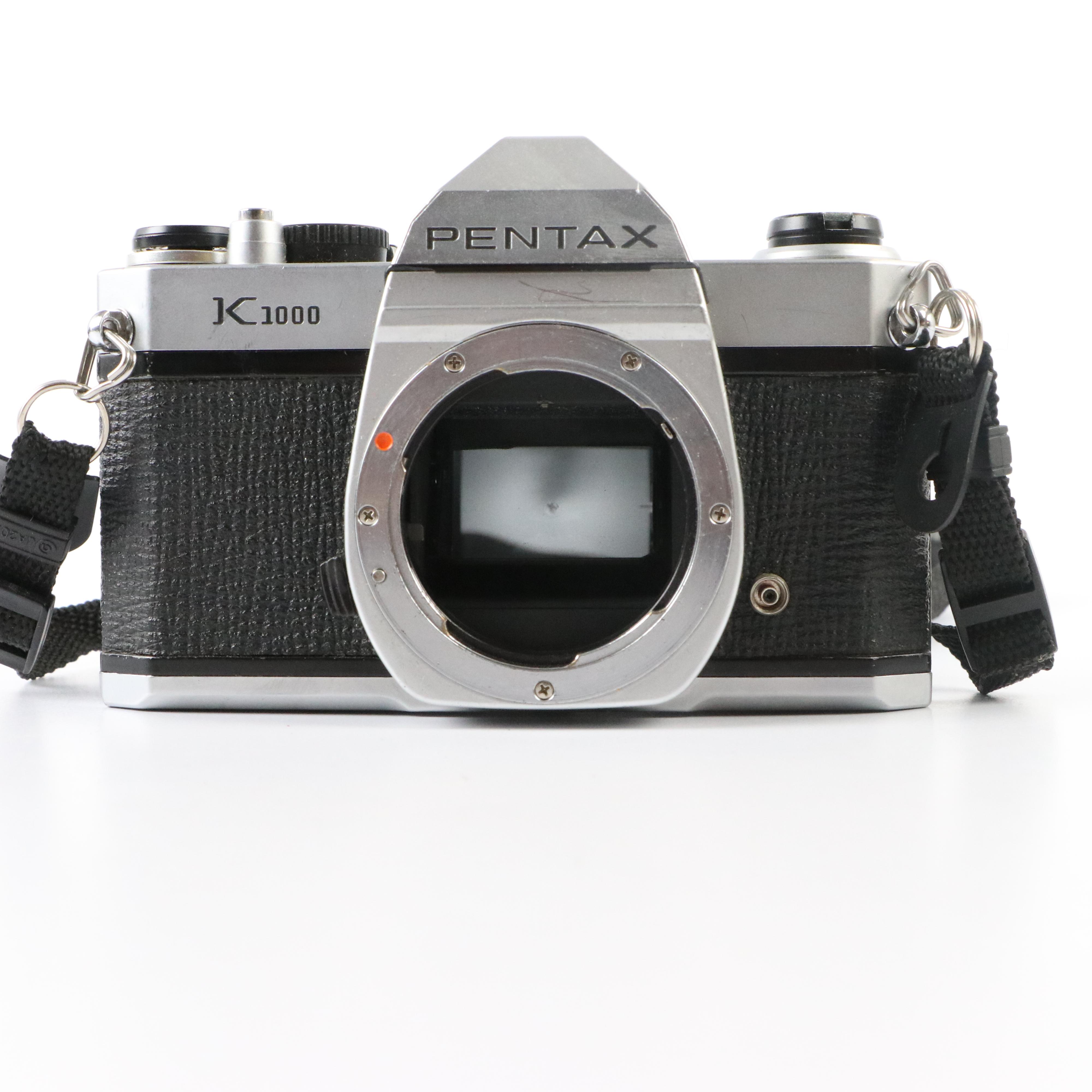 Pentax K1000 and Pentax ME Super Cameras with Telephoto Lenses and More