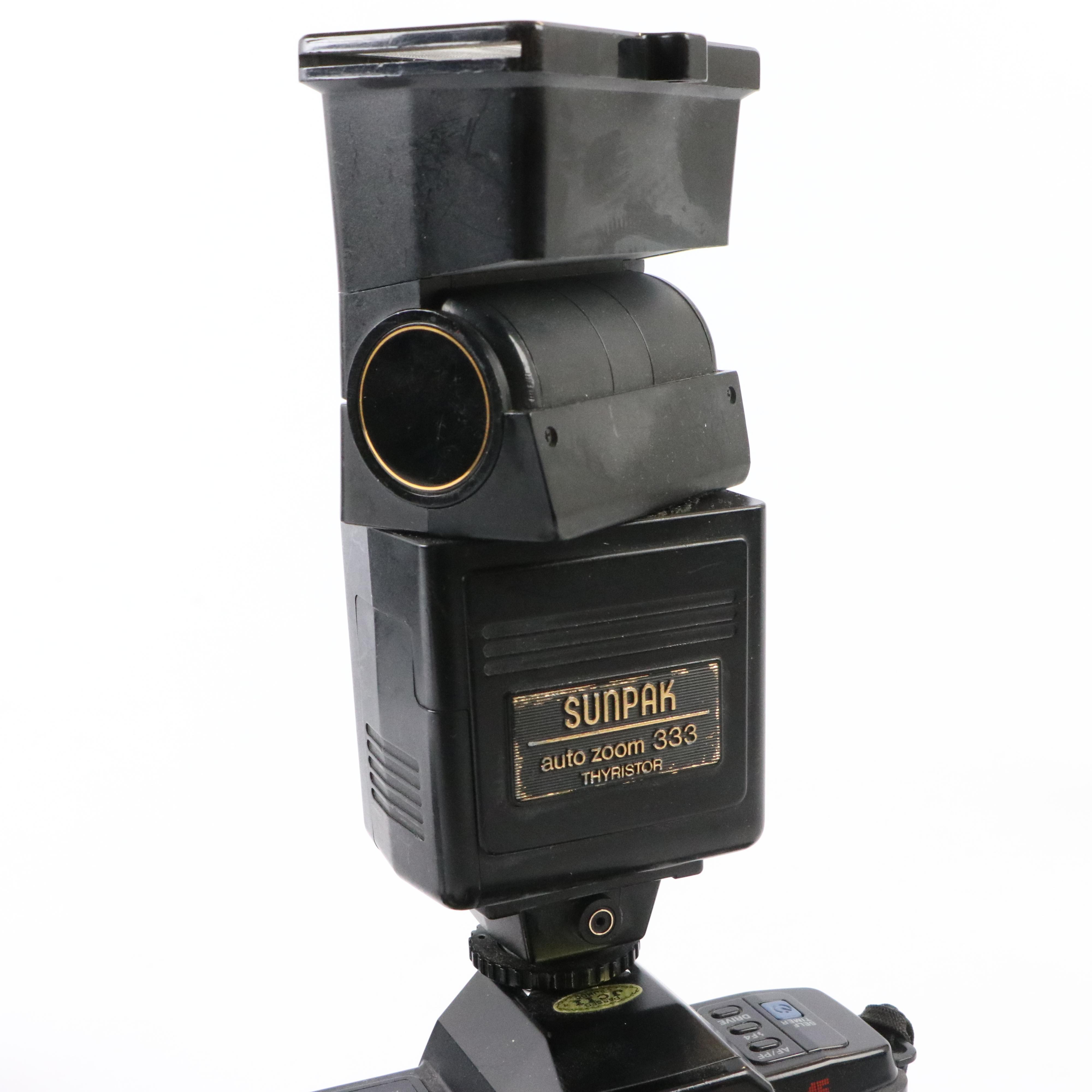 Pentax K1000 and Pentax ME Super Cameras with Telephoto Lenses and More