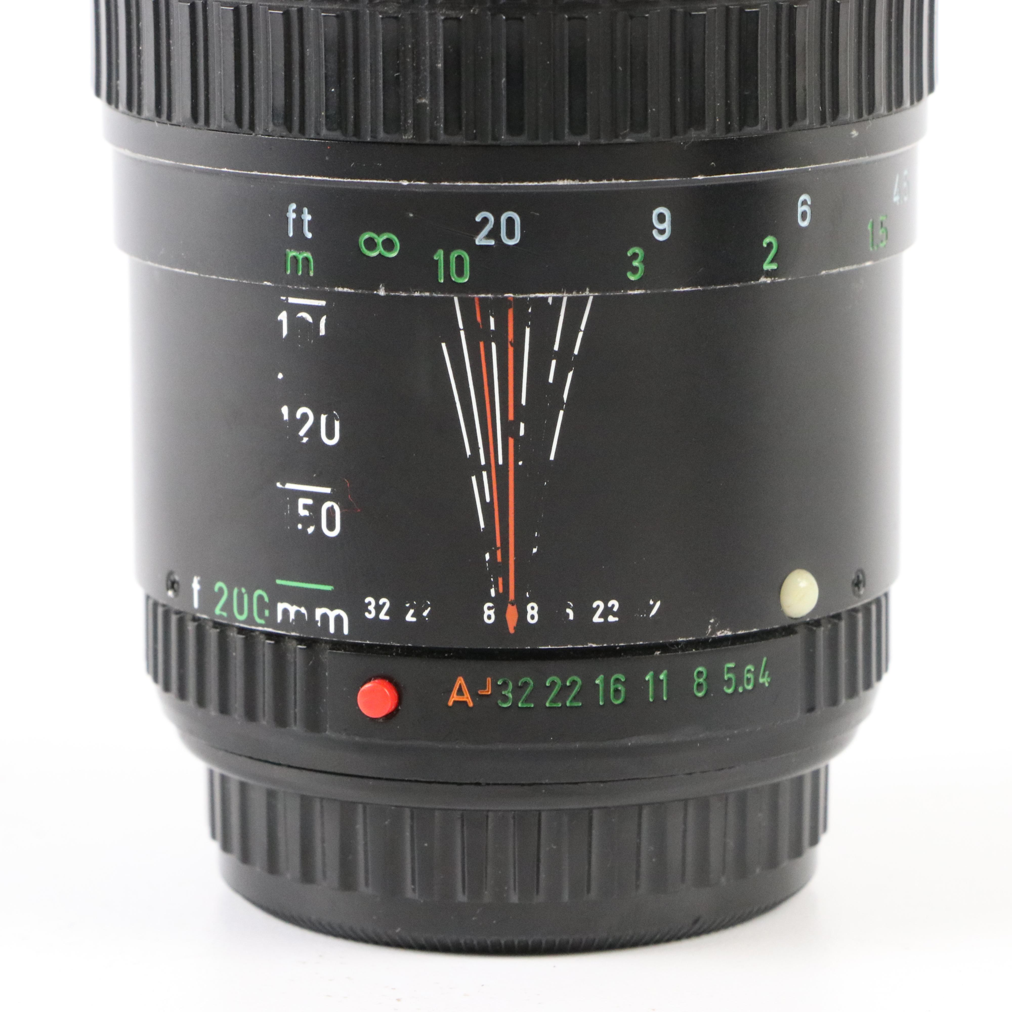 Pentax K1000 and Pentax ME Super Cameras with Telephoto Lenses and More