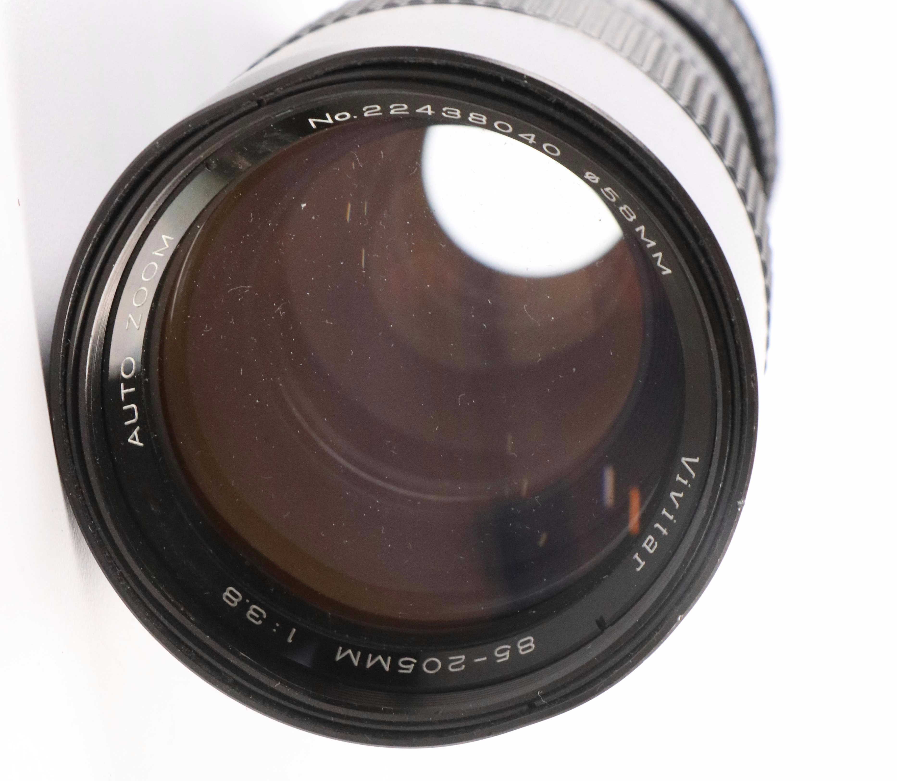 Pentax K1000 and Pentax ME Super Cameras with Telephoto Lenses and More