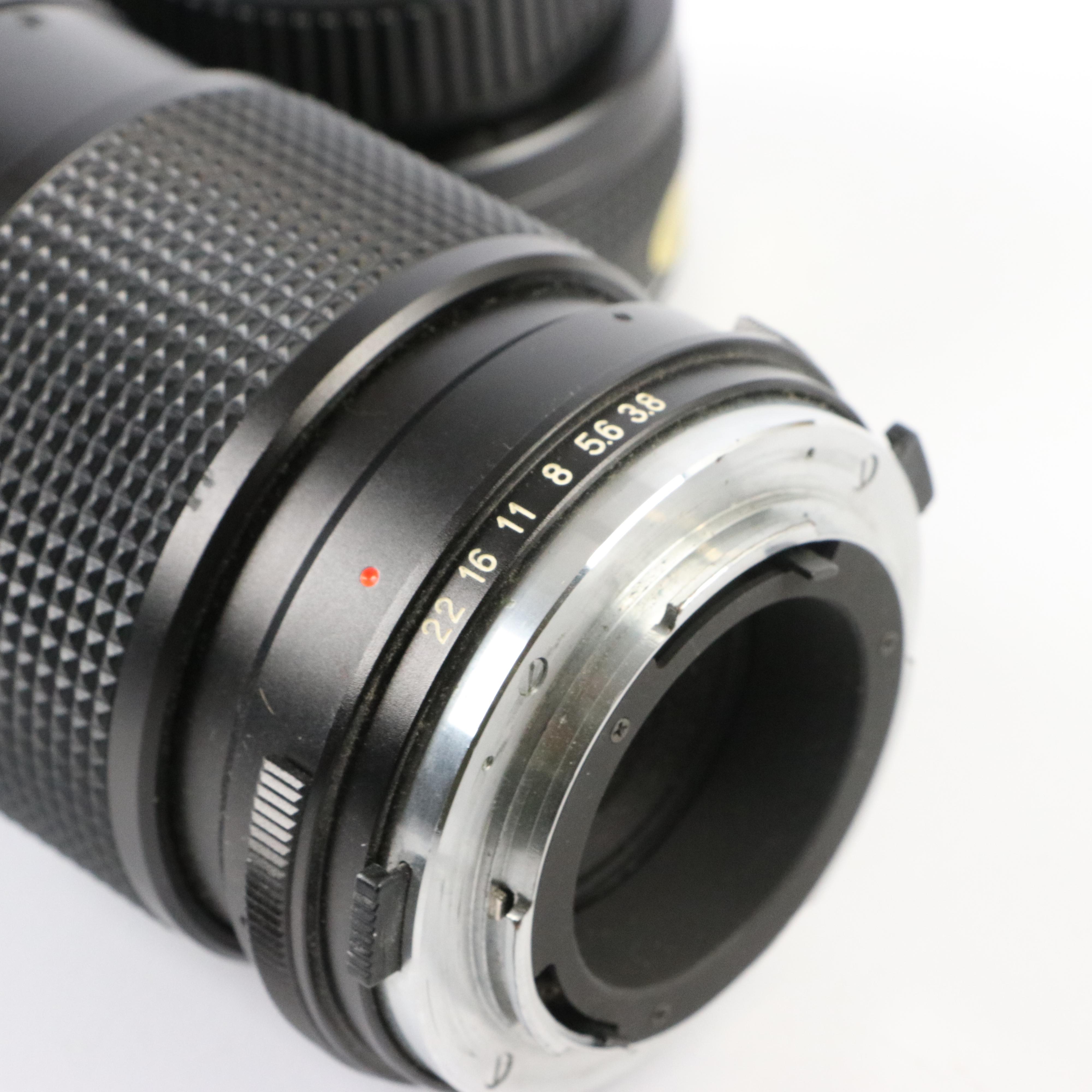 Pentax K1000 and Pentax ME Super Cameras with Telephoto Lenses and More