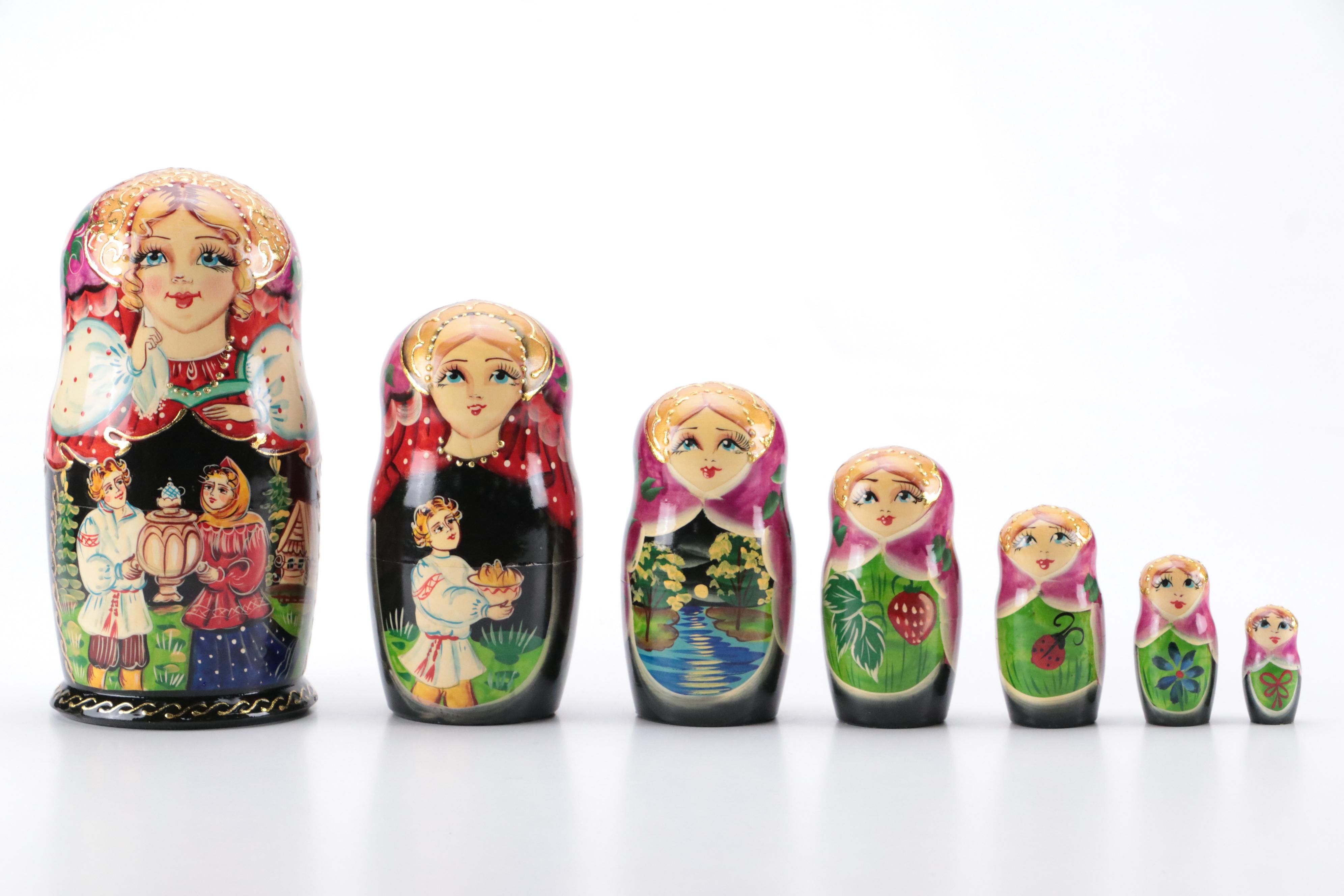 Russian Hand-Painted Matryoshka Doll