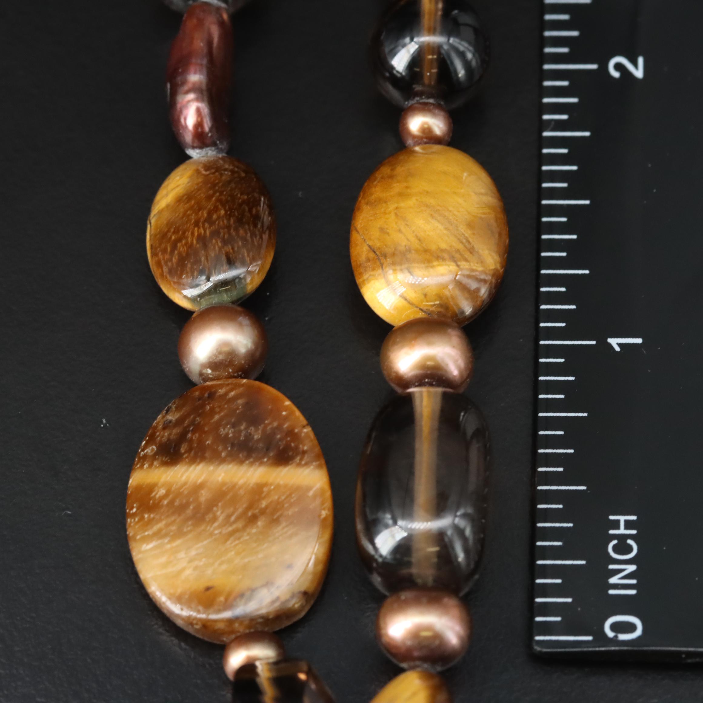 Tiger's Eye Opera Length Necklace