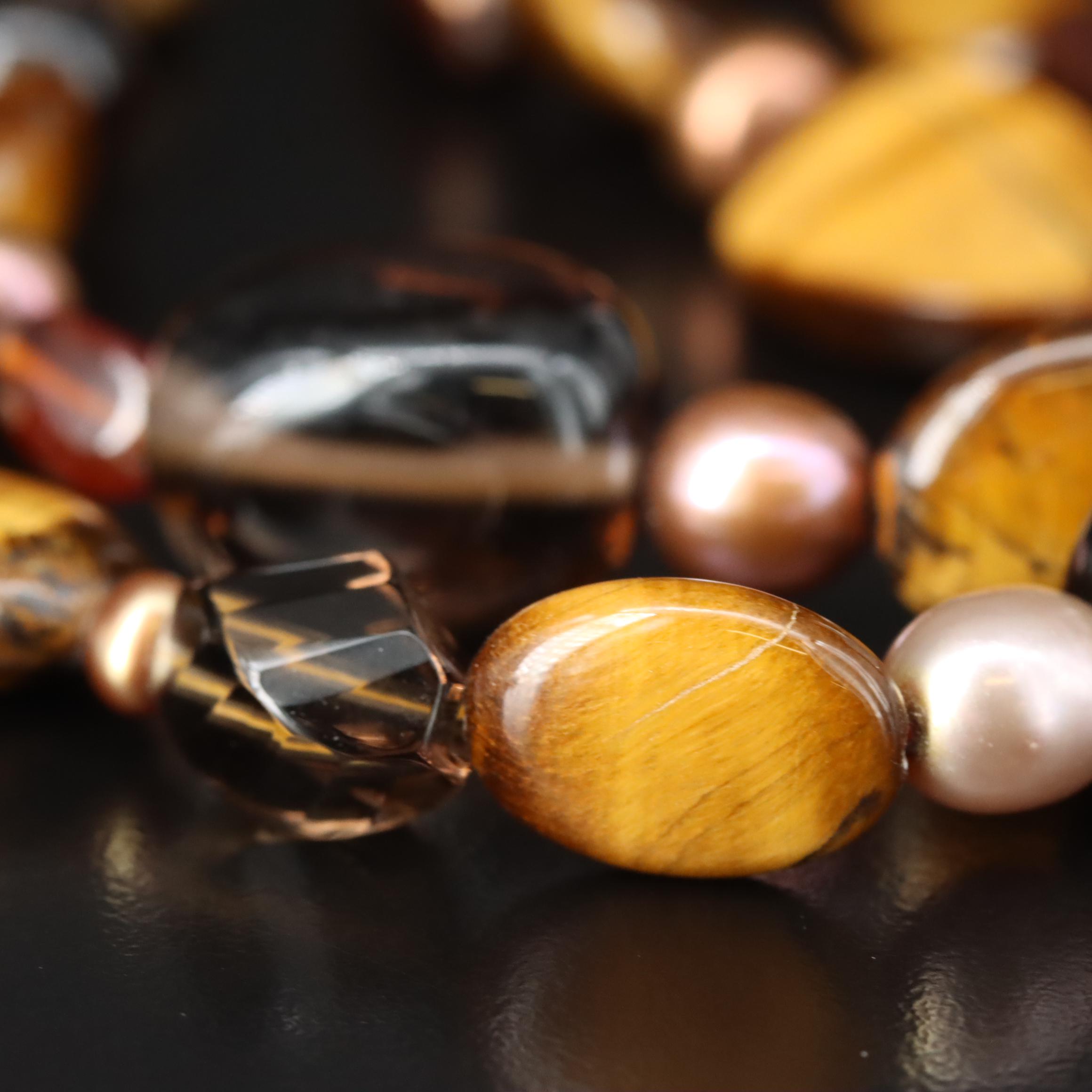 Tiger's Eye Opera Length Necklace