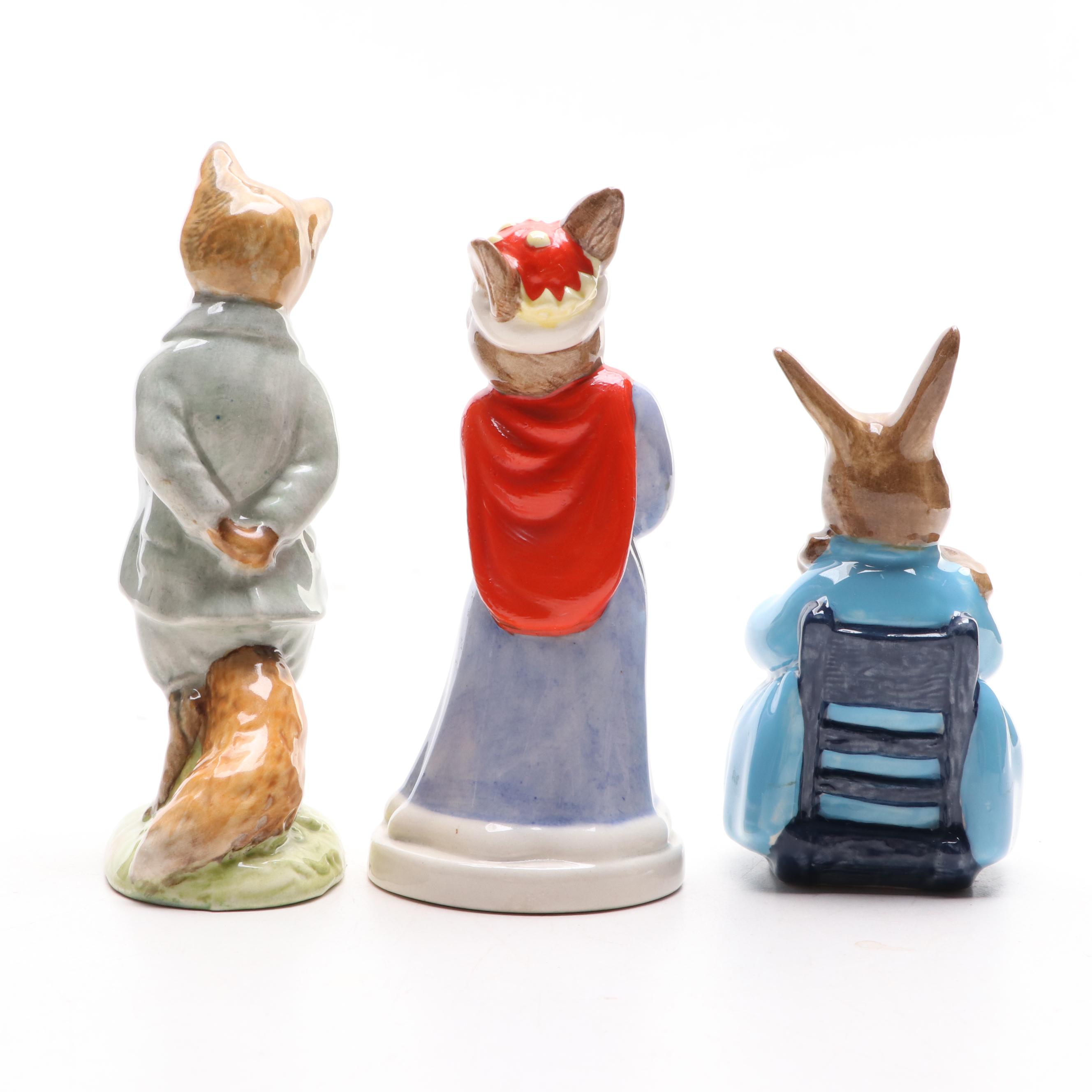 Royal Doulton "Clean Sweep" with Bunnykins and Beatrix Potter Figurines