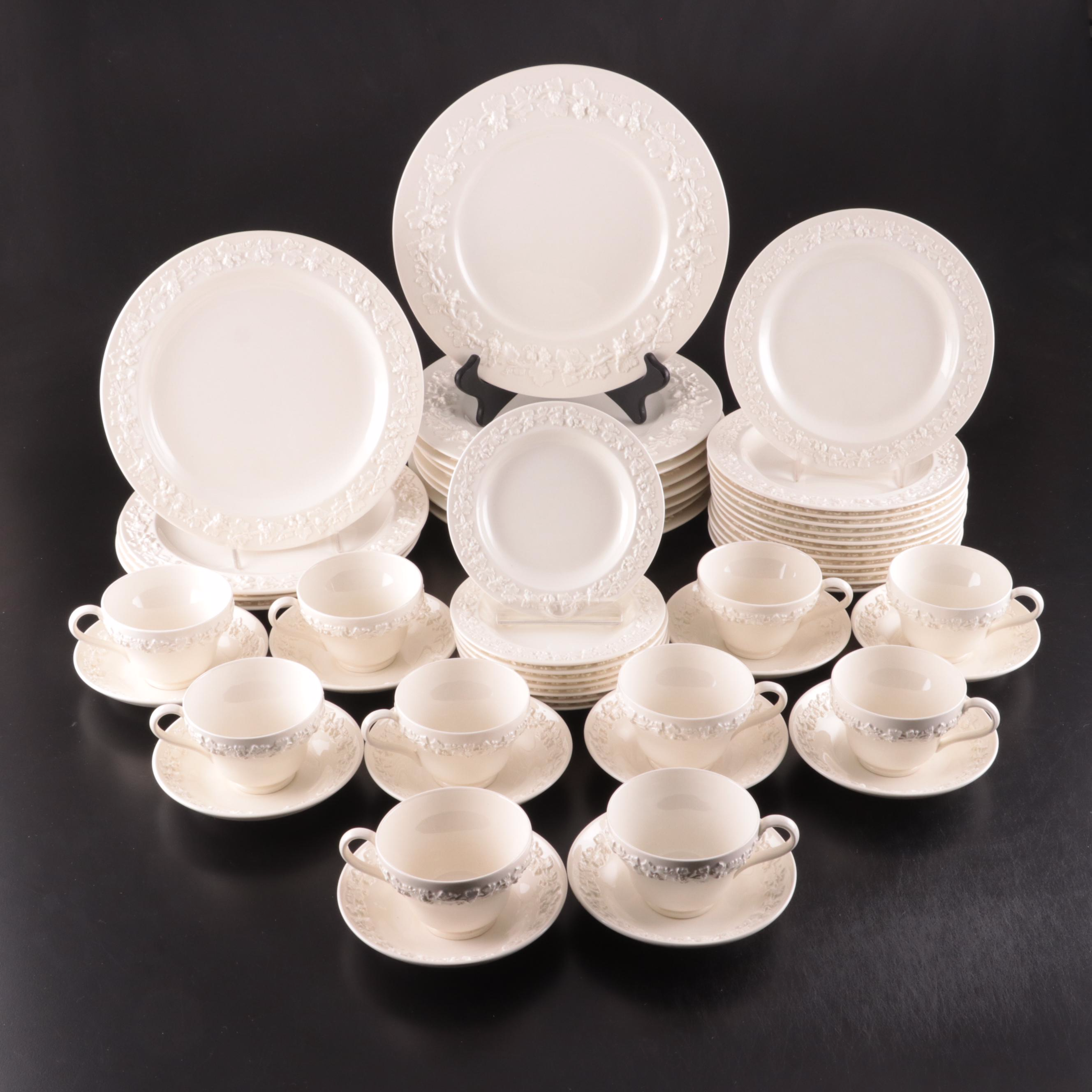 Wedgwood Embossed Queensware Cups and Plates