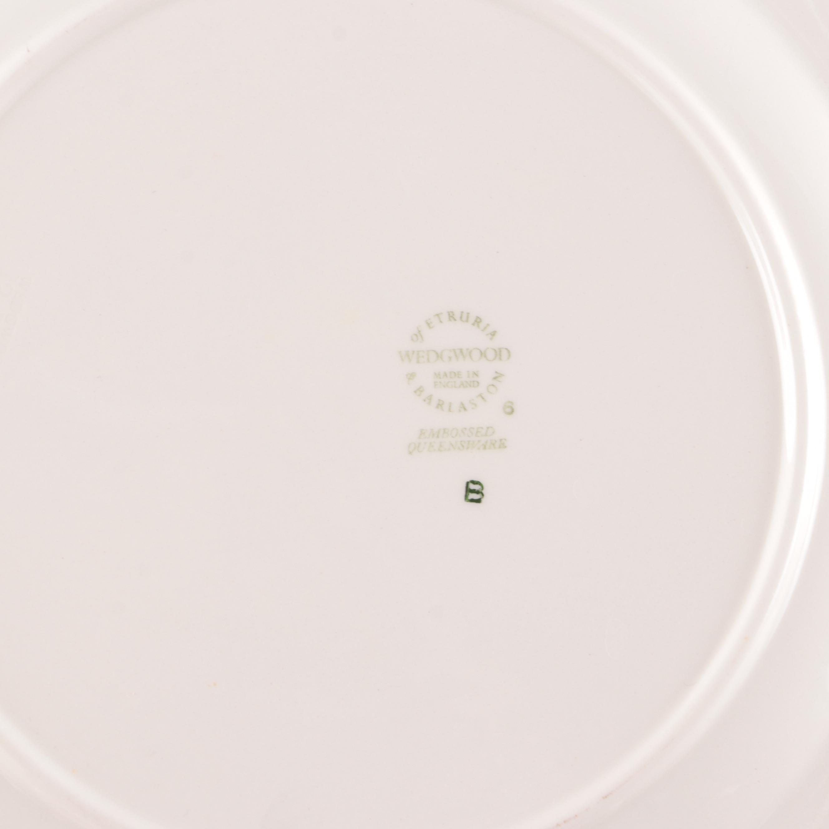 Wedgwood Embossed Queensware Cups and Plates