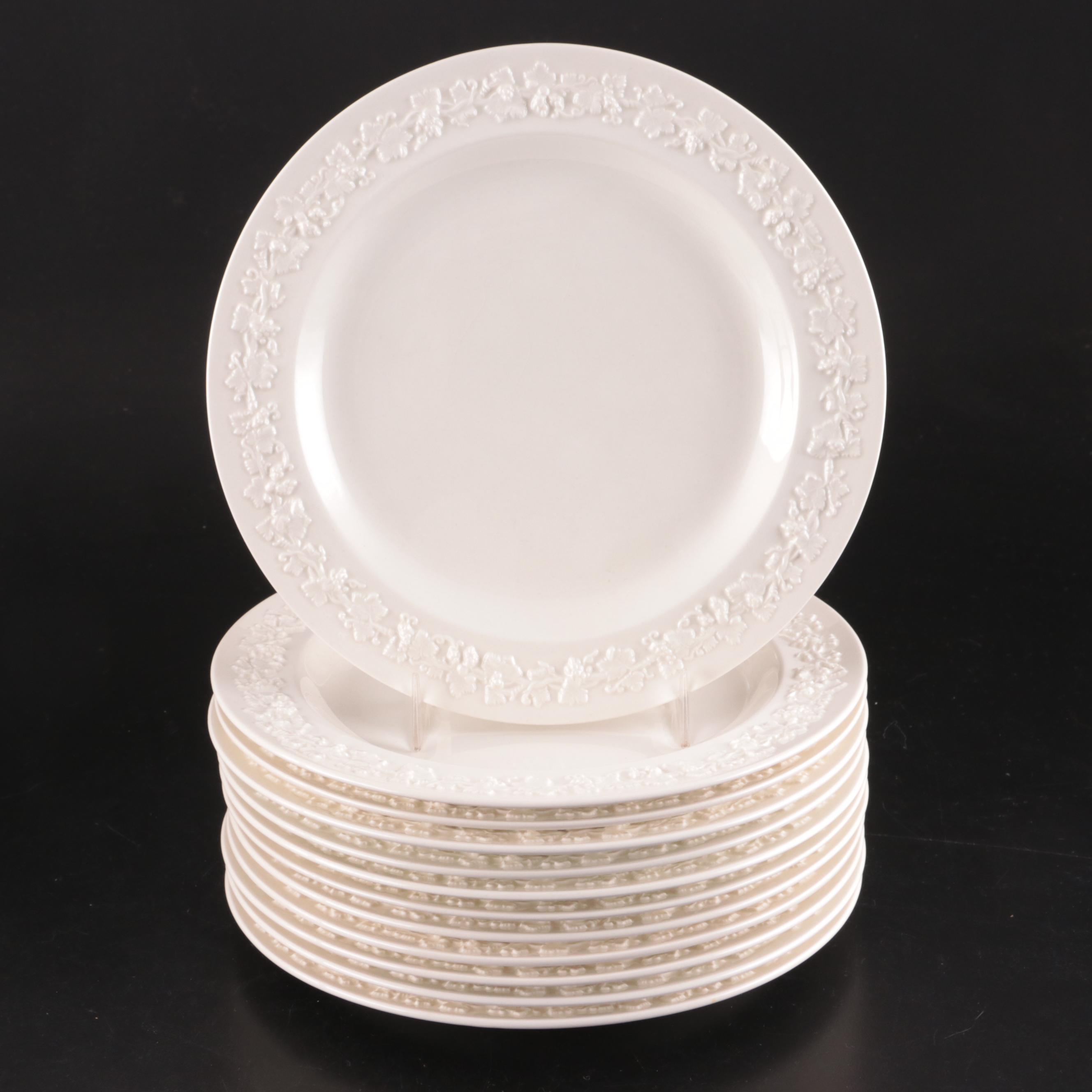 Wedgwood Embossed Queensware Cups and Plates