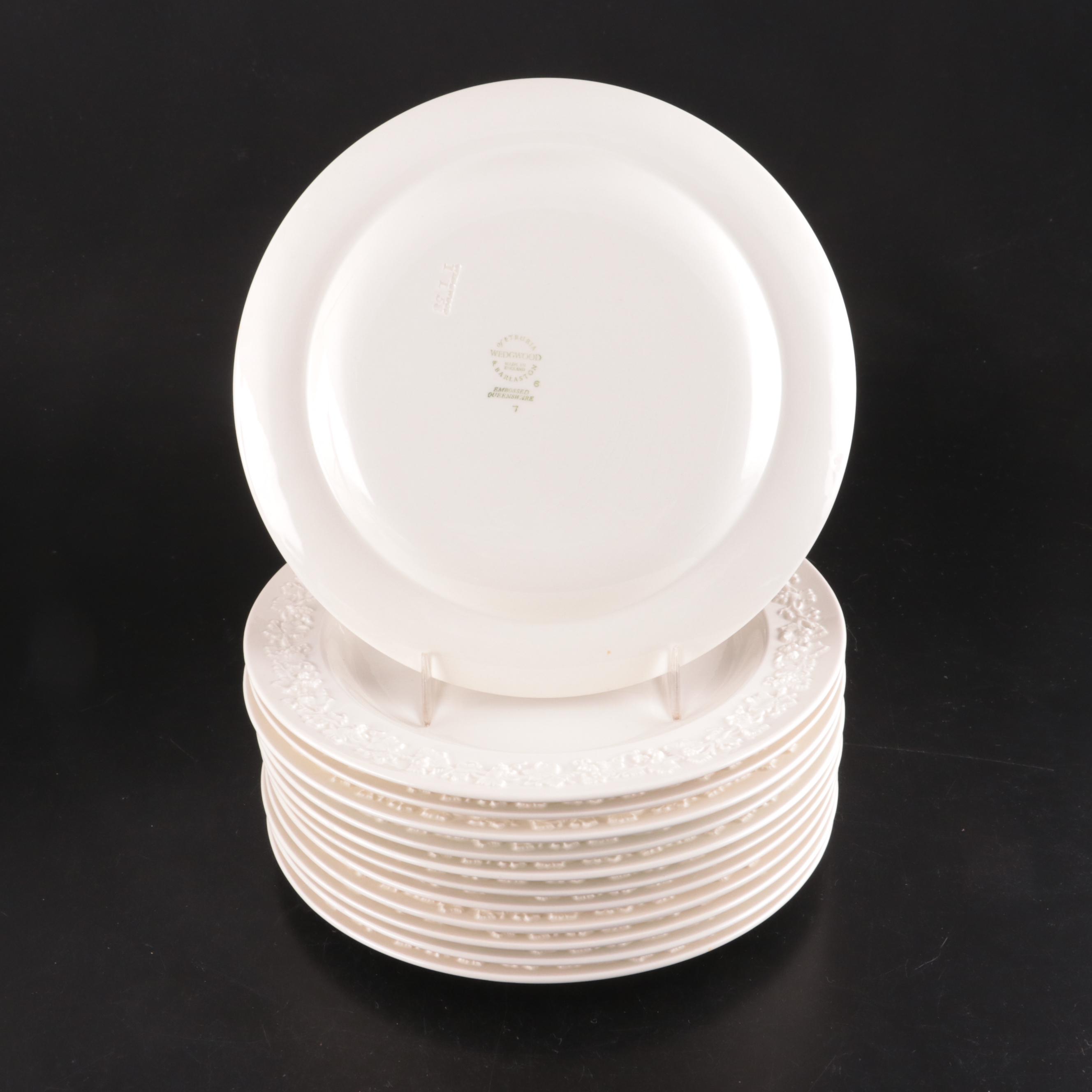 Wedgwood Embossed Queensware Cups and Plates