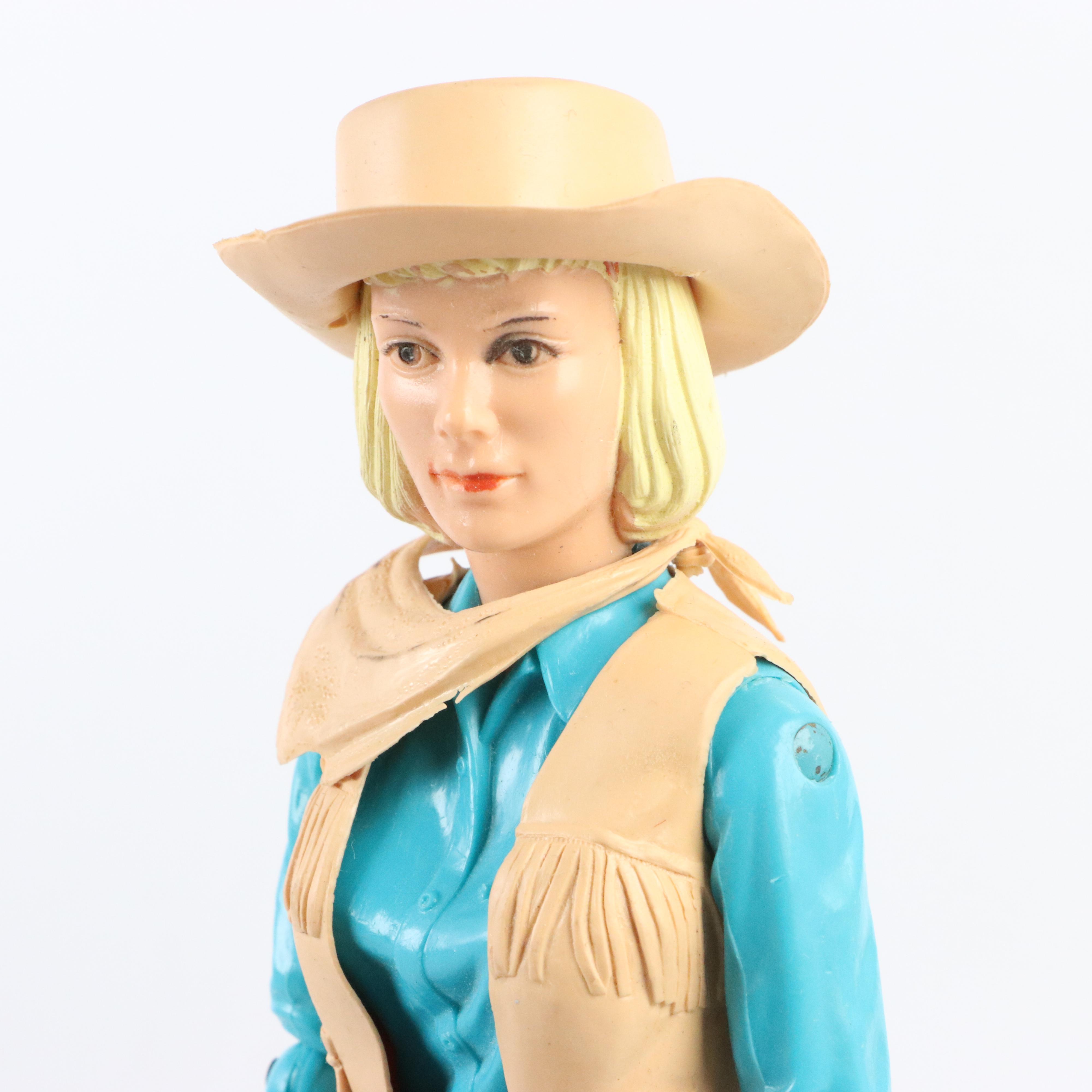 Johnny West Toy Horses, Action Figures, Accessories and a Hubley Toy Cap Gun