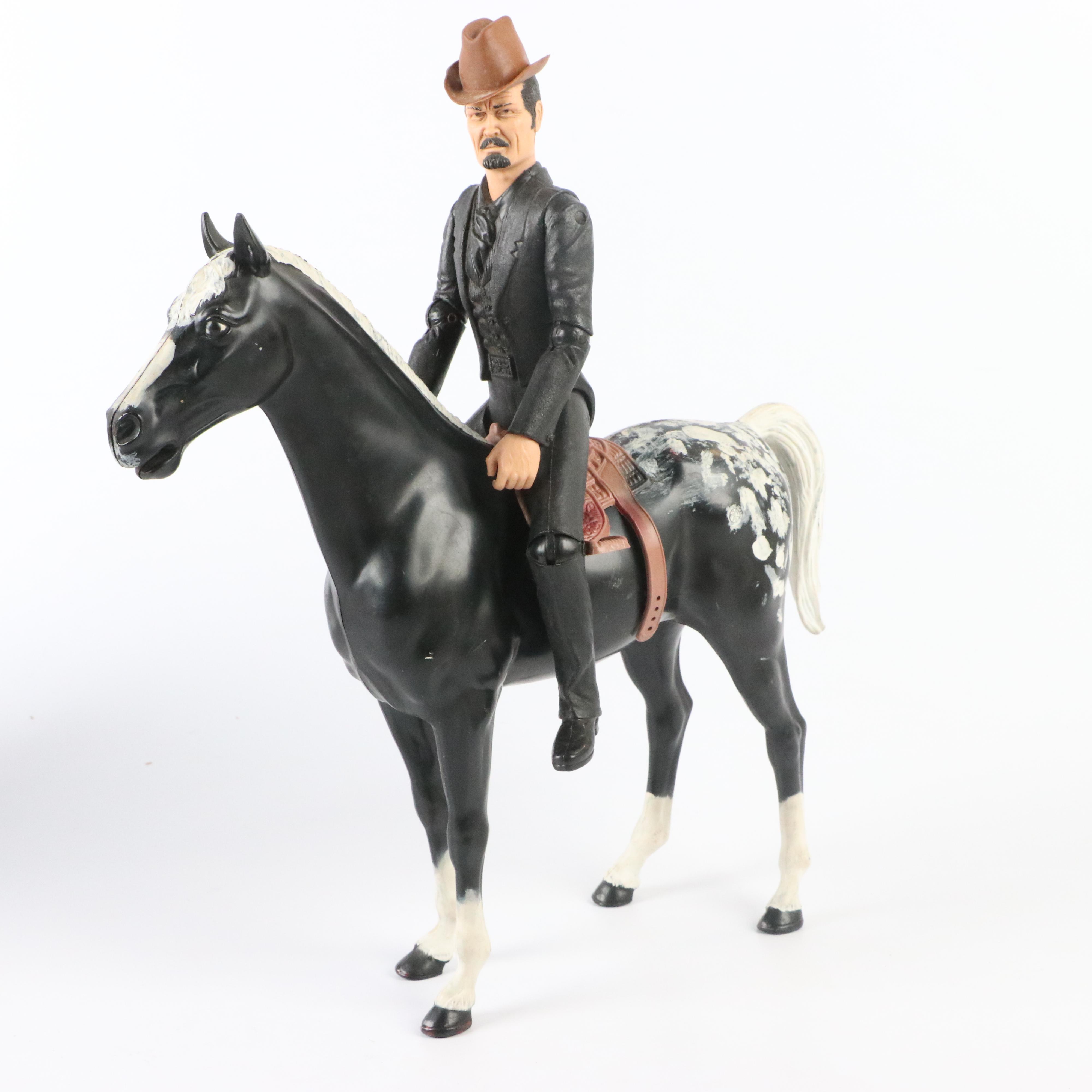 Johnny West Toy Horses, Action Figures, Accessories and a Hubley Toy Cap Gun