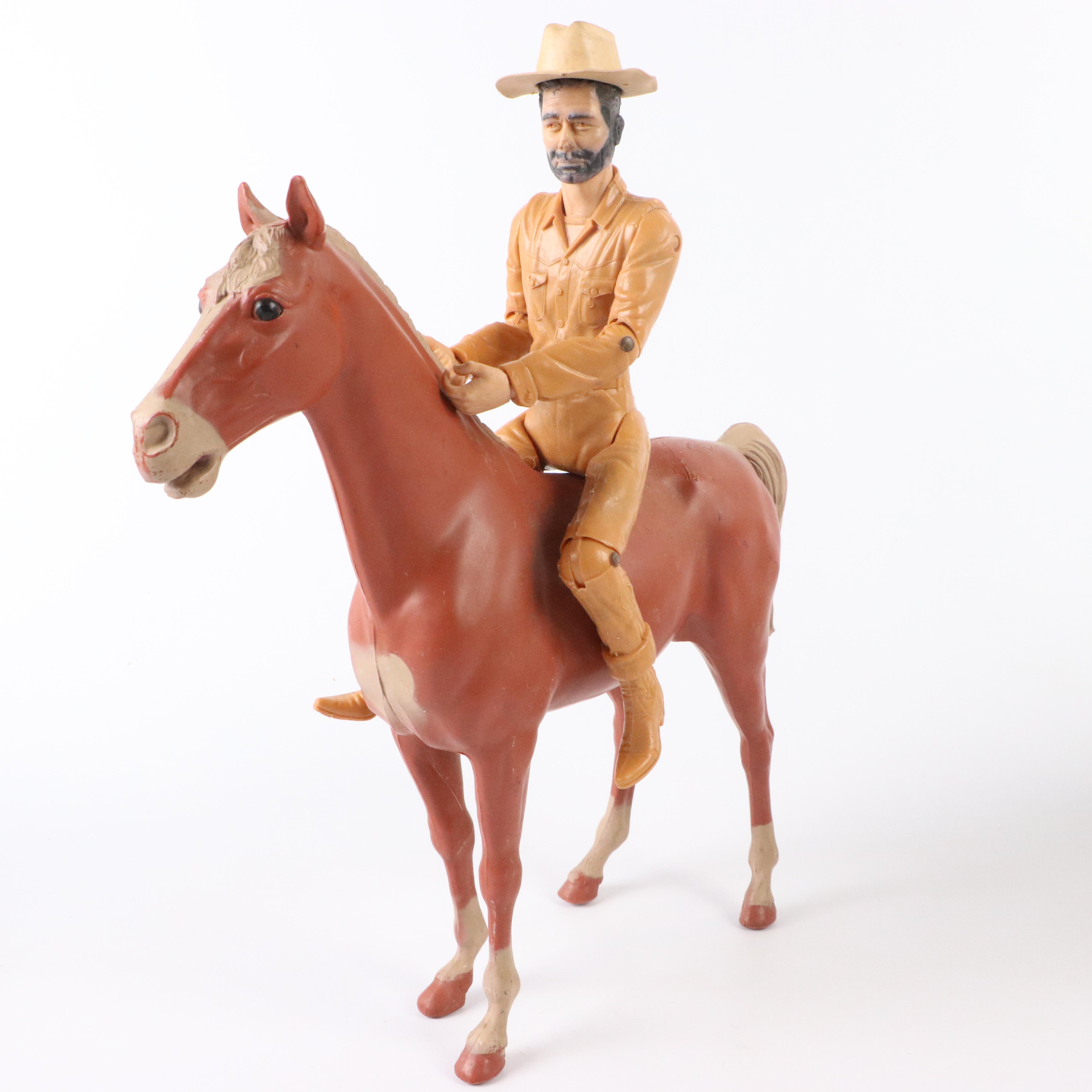 Johnny West Toy Horses, Action Figures, Accessories and a Hubley Toy Cap Gun