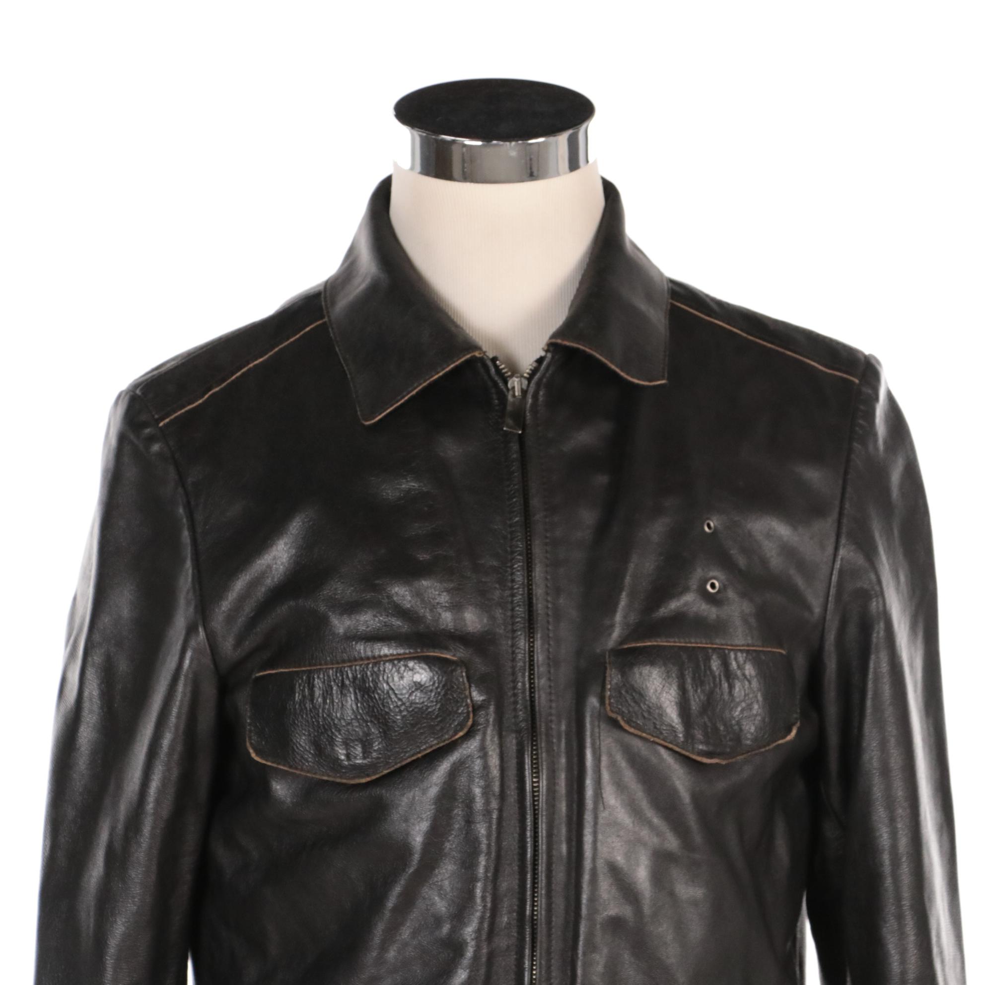 Men's Joan Bartlett Leather Jacket with Detachable Lining