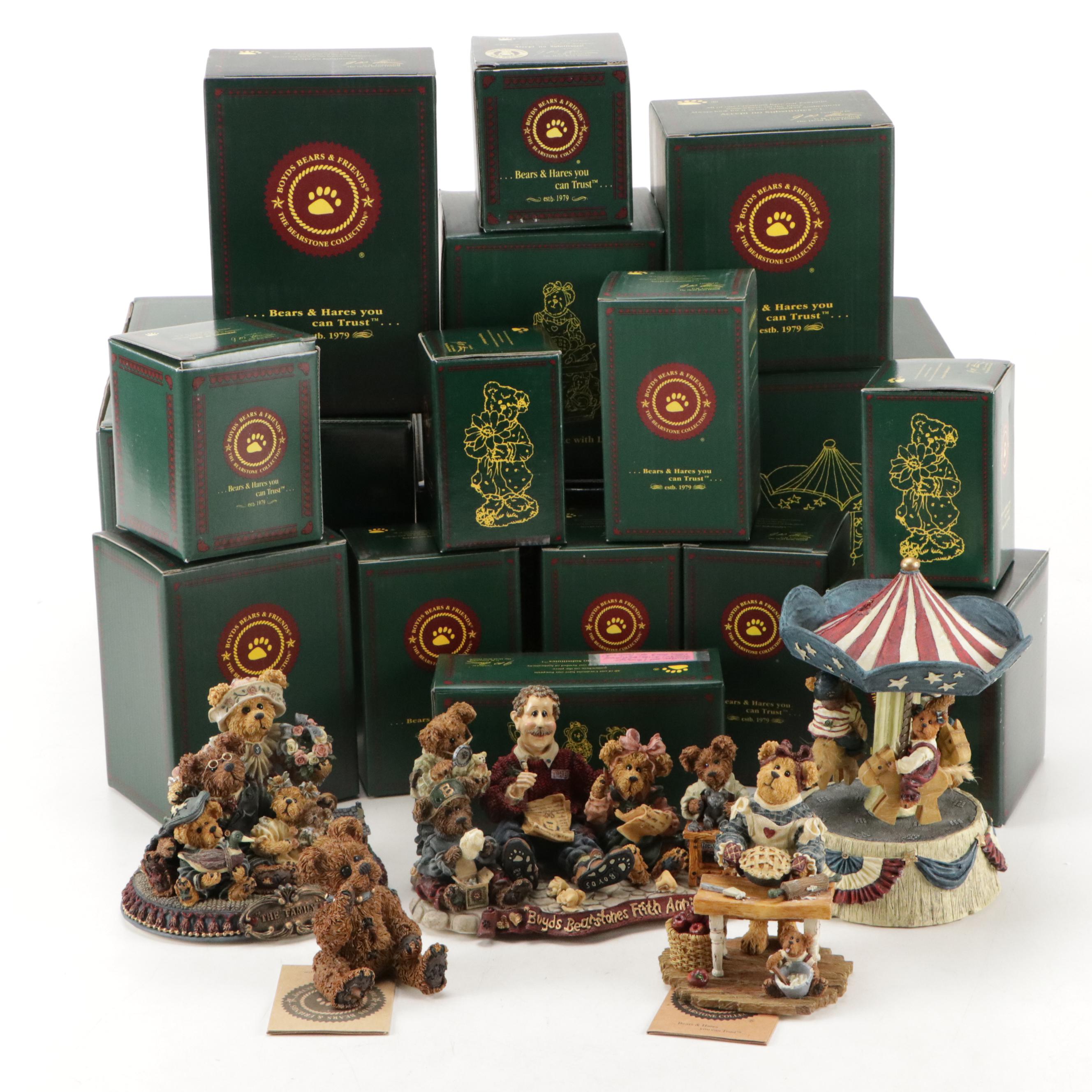 Boyds Bears The Bearstone Collection Cast Resin Figurines