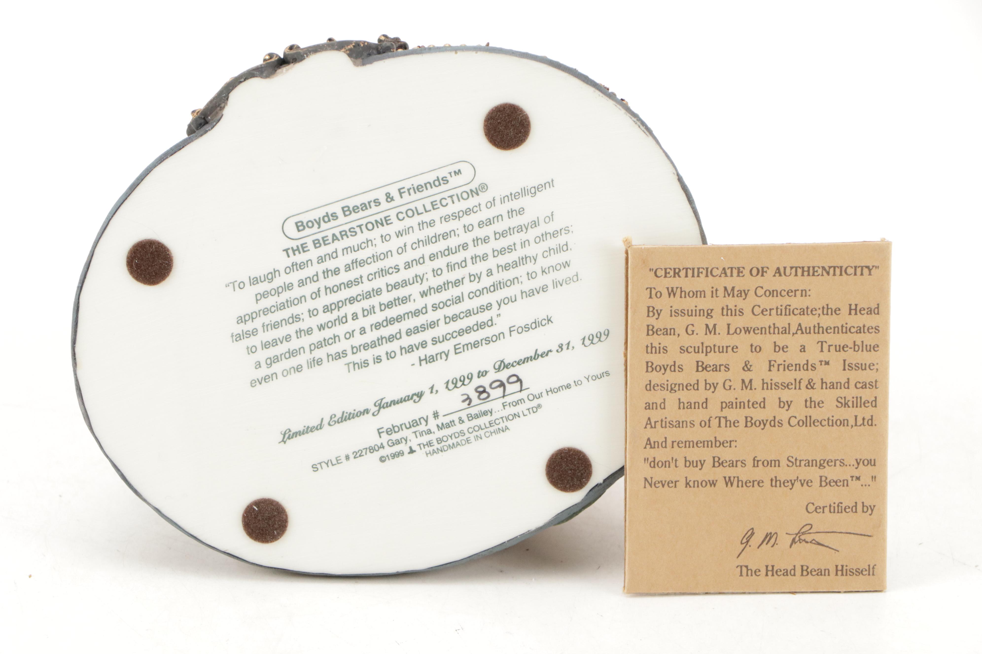 Boyds Bears The Bearstone Collection Cast Resin Figurines