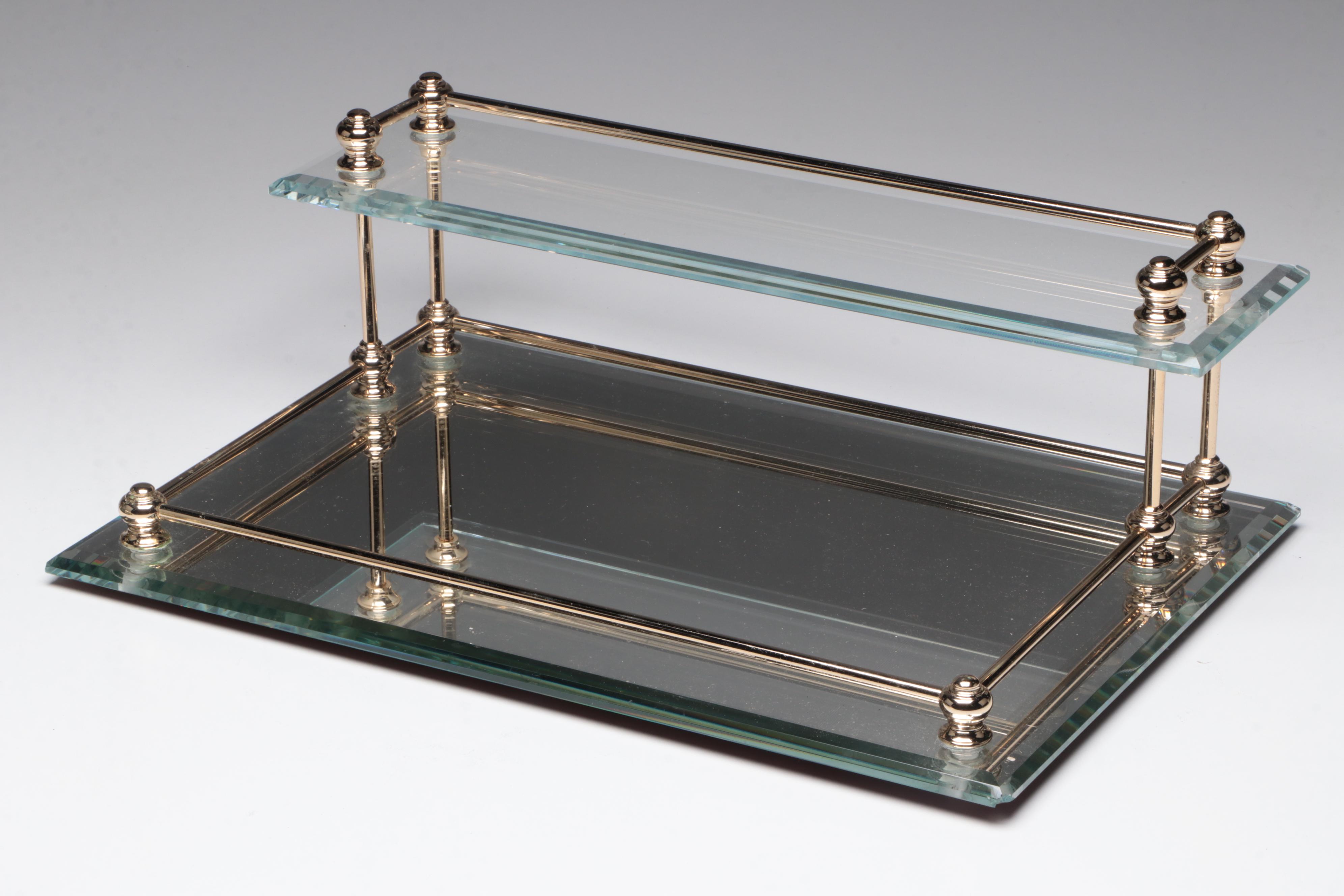 Frontgate Two-Tier Vanity Tray with More Frontgate Mirrored Vanity Trays