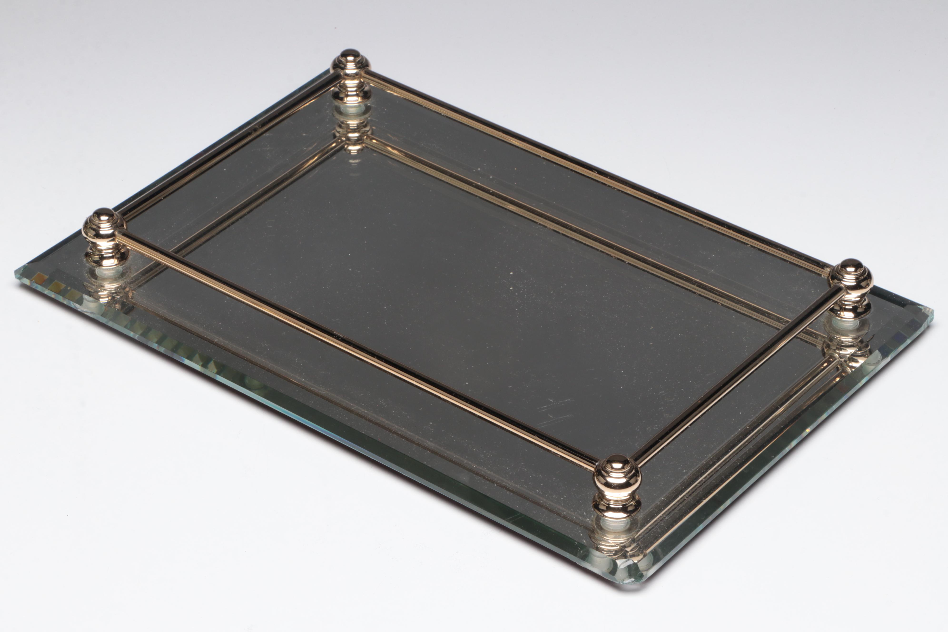 Frontgate Two-Tier Vanity Tray with More Frontgate Mirrored Vanity Trays