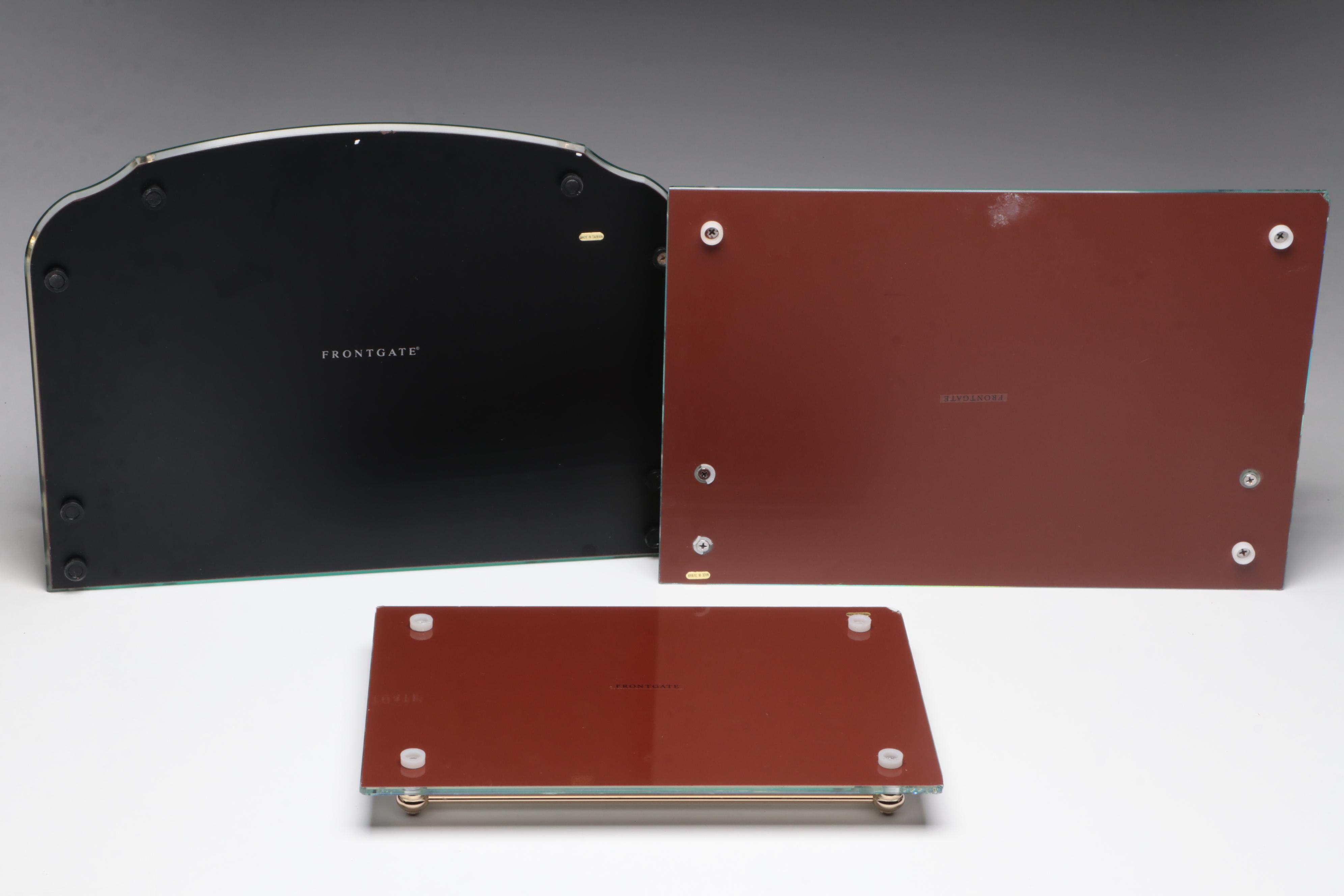 Frontgate Two-Tier Vanity Tray with More Frontgate Mirrored Vanity Trays