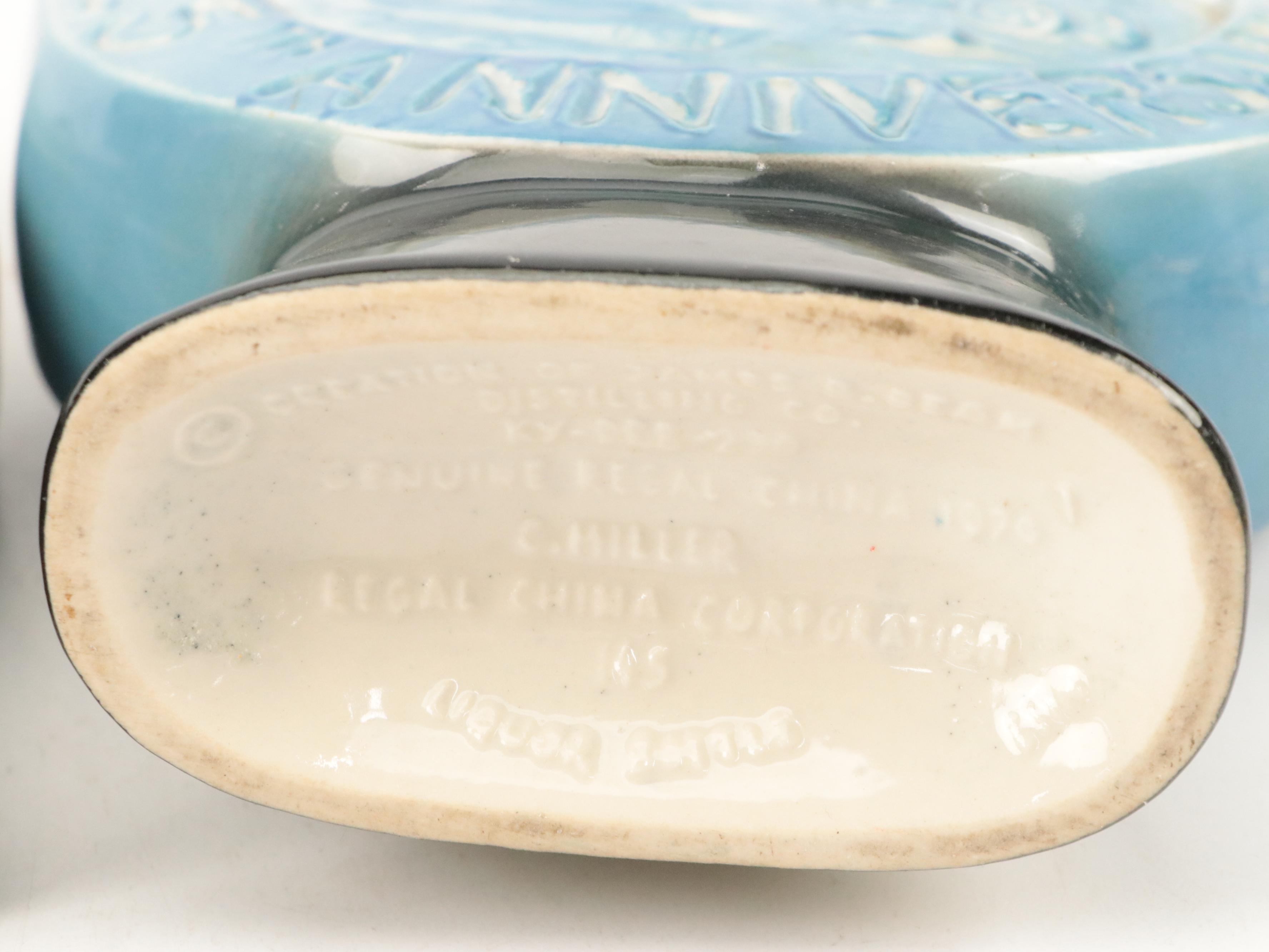 Jim Beam Novelty and Souvenir Ceramic Whiskey Decanters, Mid to Late 20th C