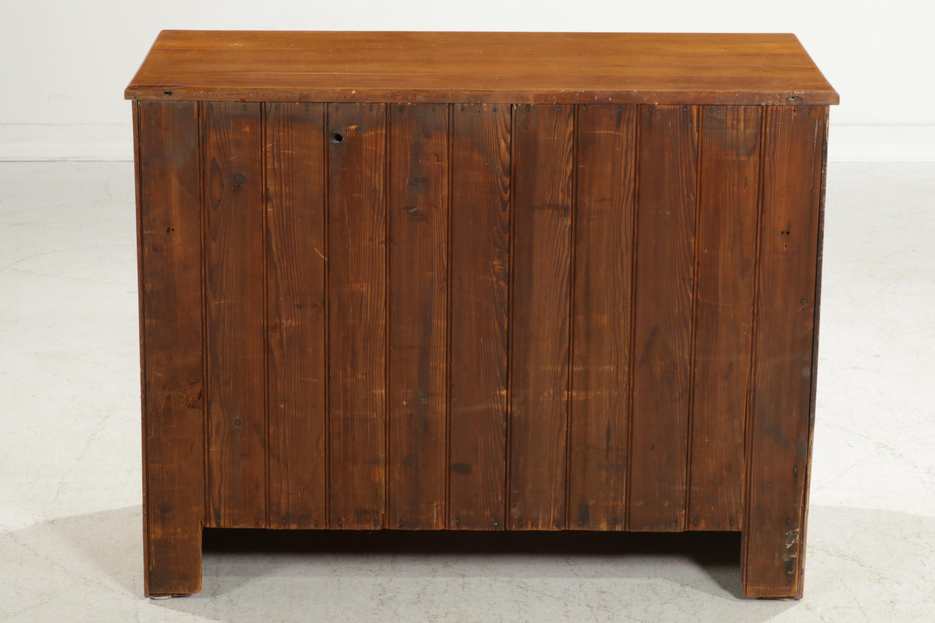 Victorian Walnut Three-Drawer Chest, Late 19th to Early 20th Century