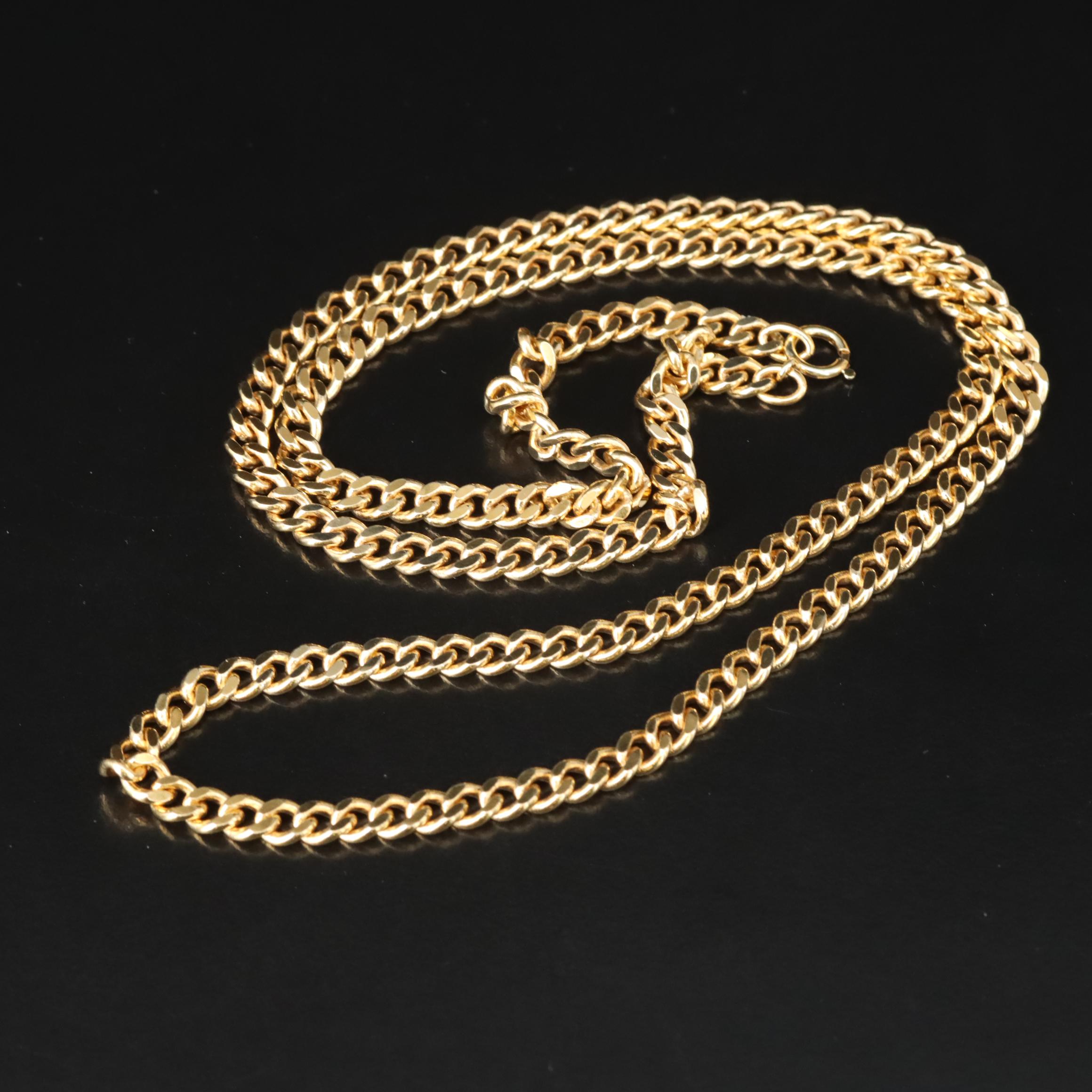 14K Curb Chain Necklace