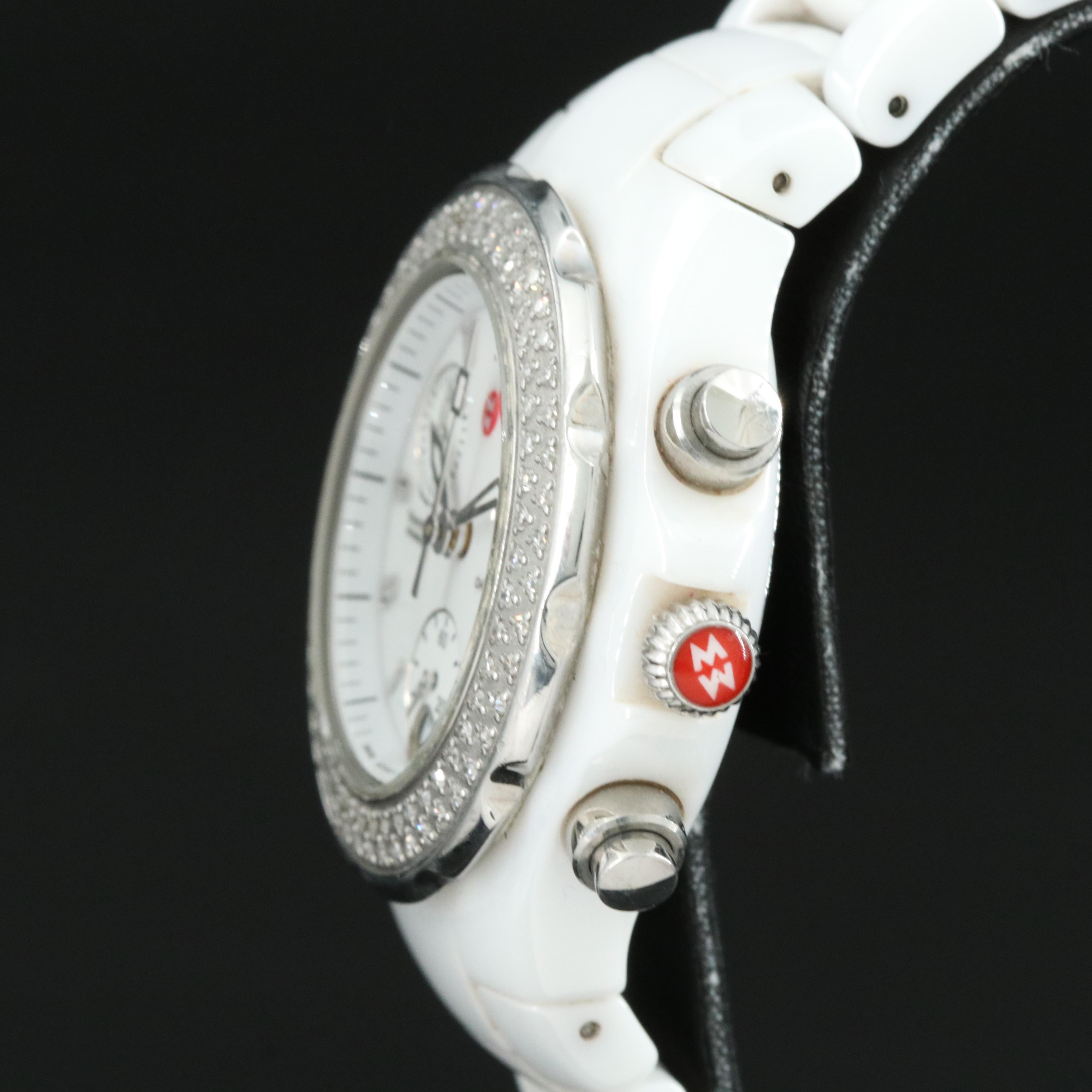 Michele Tahitian Ceramic Diamond Watch