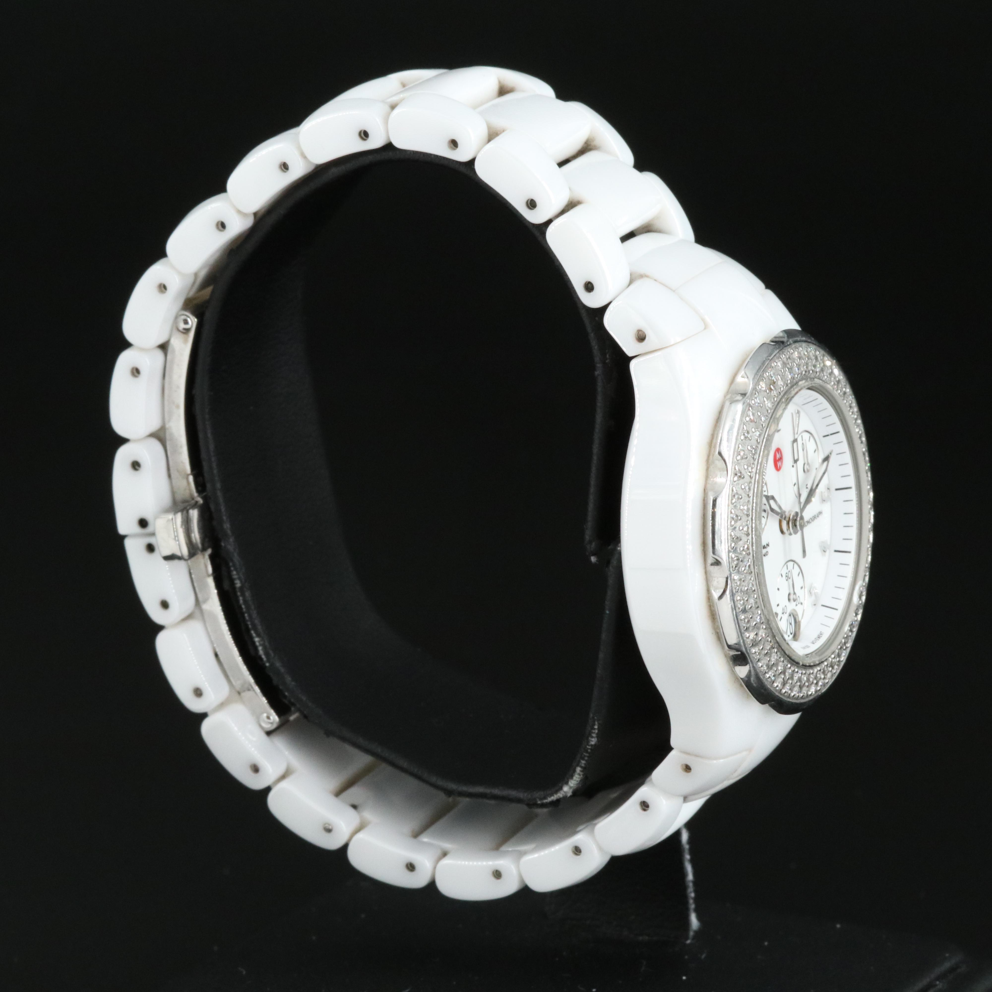Michele Tahitian Ceramic Diamond Watch