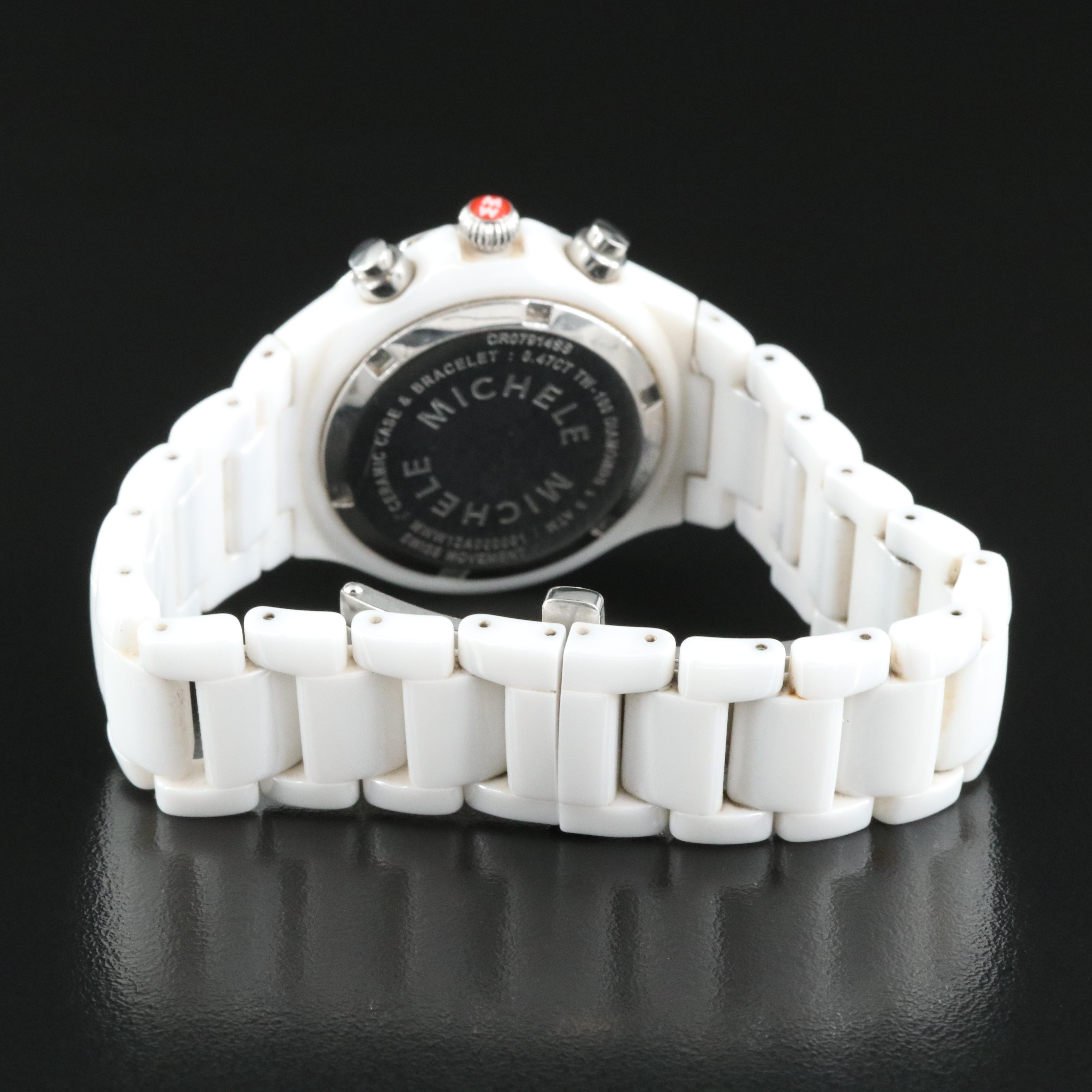 Michele Tahitian Ceramic Diamond Watch