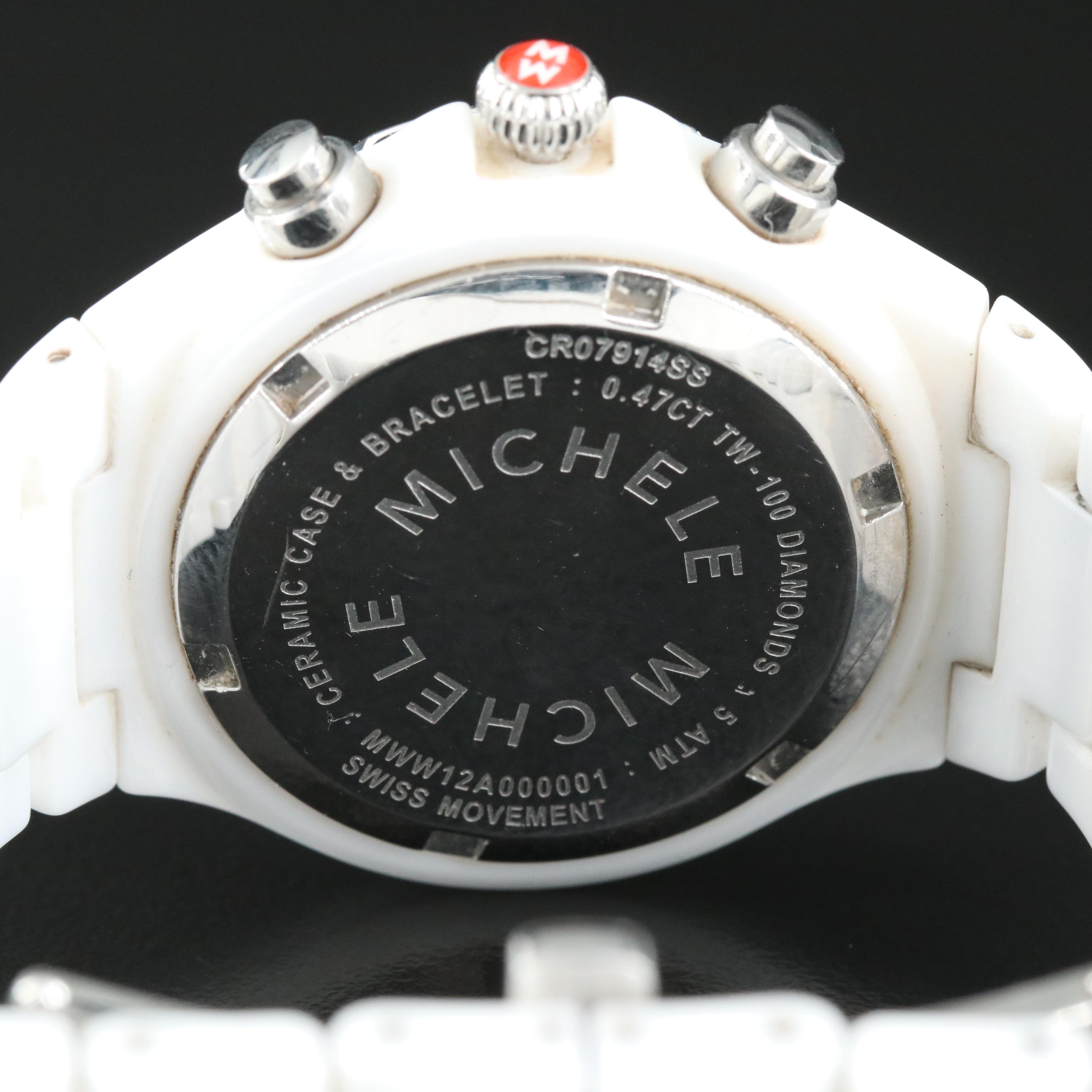 Michele Tahitian Ceramic Diamond Watch