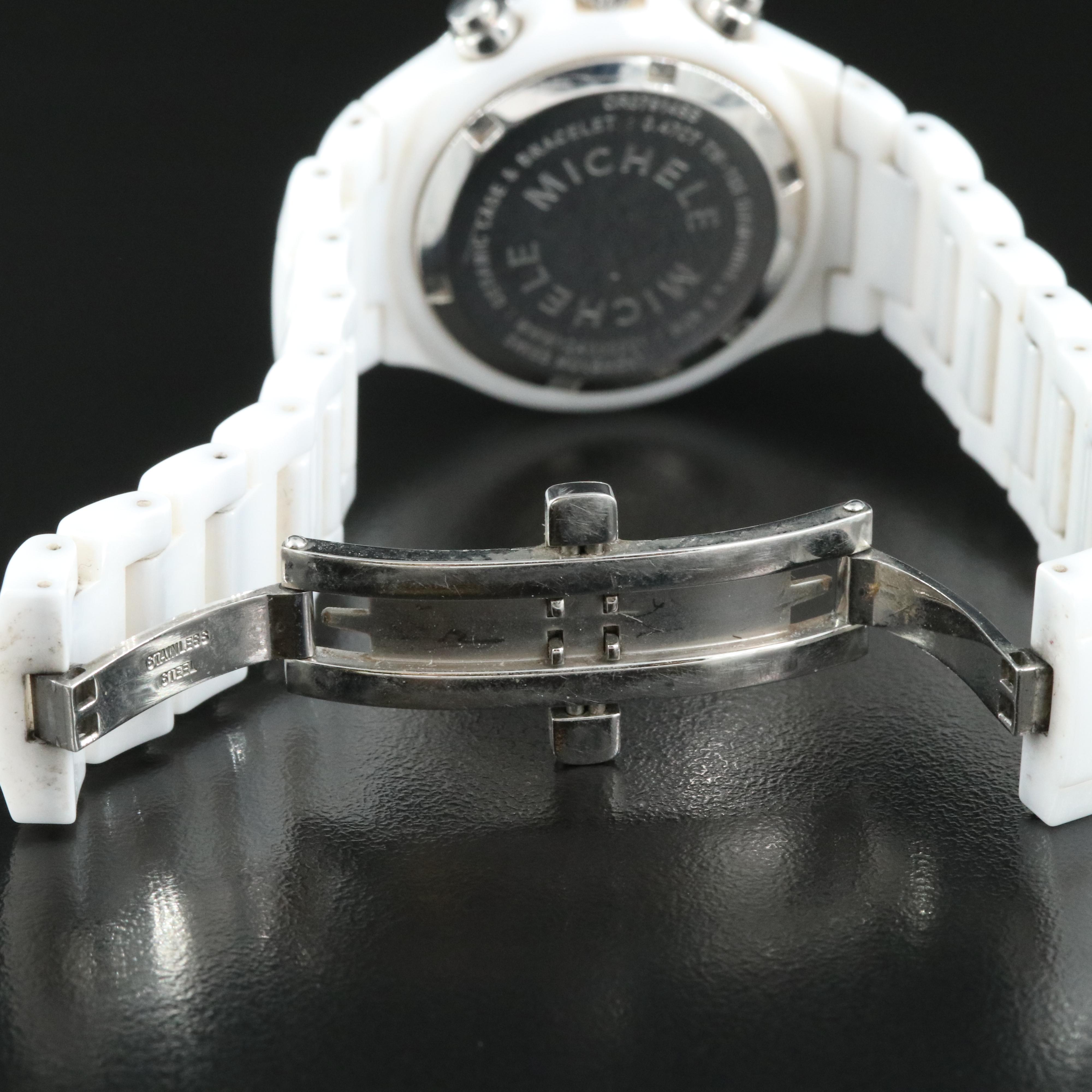 Michele Tahitian Ceramic Diamond Watch