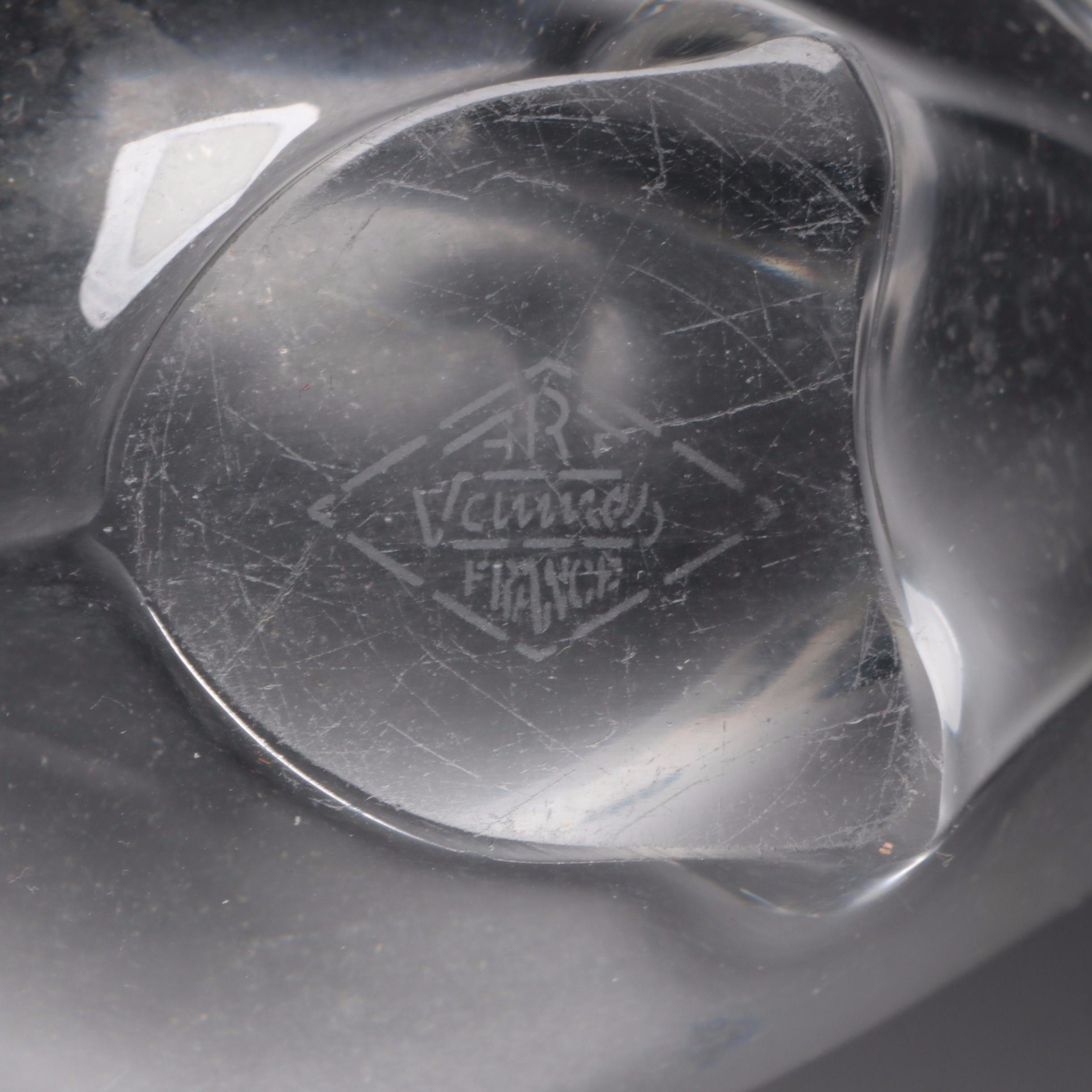 Vannes Crystal Bird Figurines with Victorian Emerald Glass Double Perfume Bottle