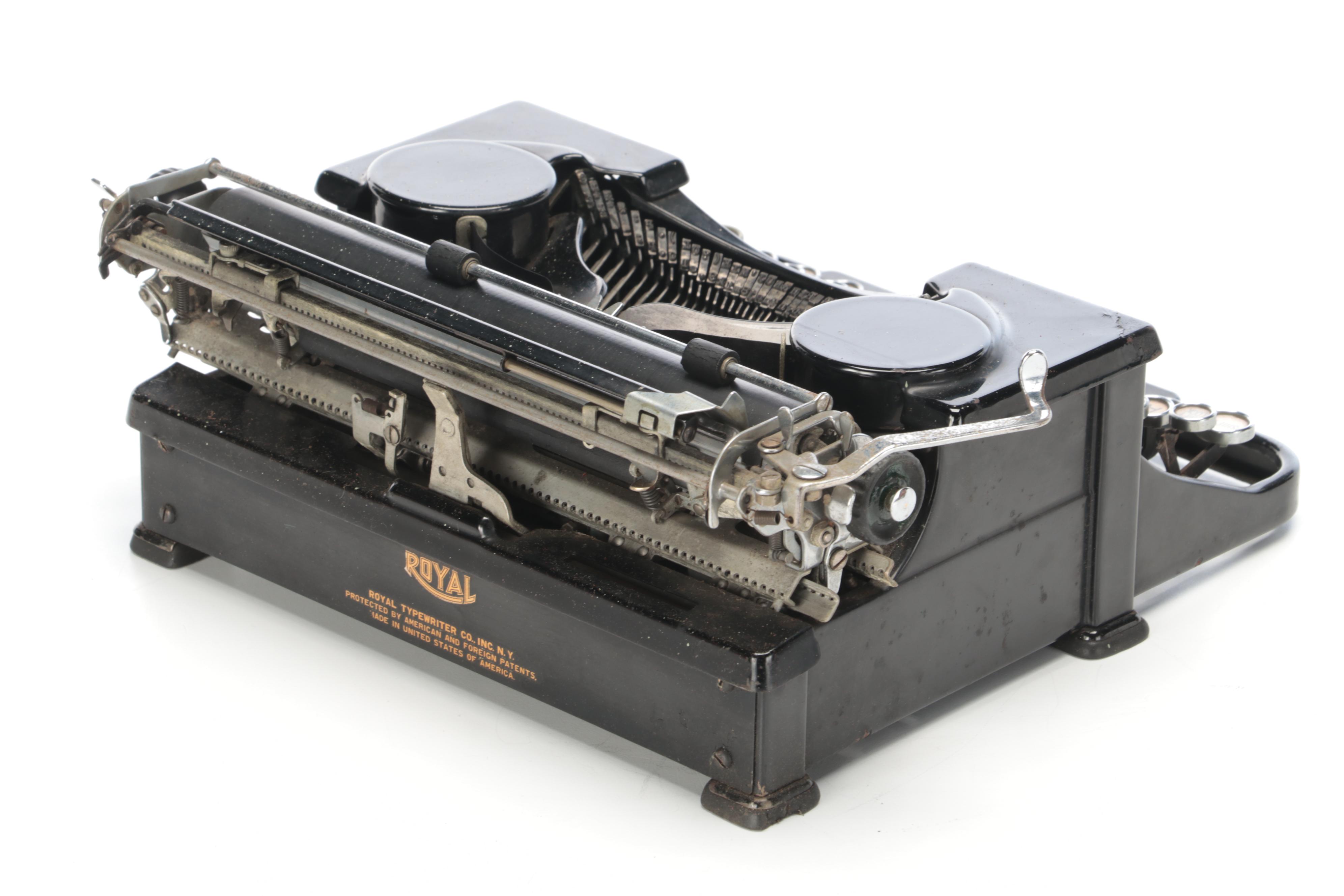 Royal Portable Typewriter with Case, Mid-20th Century