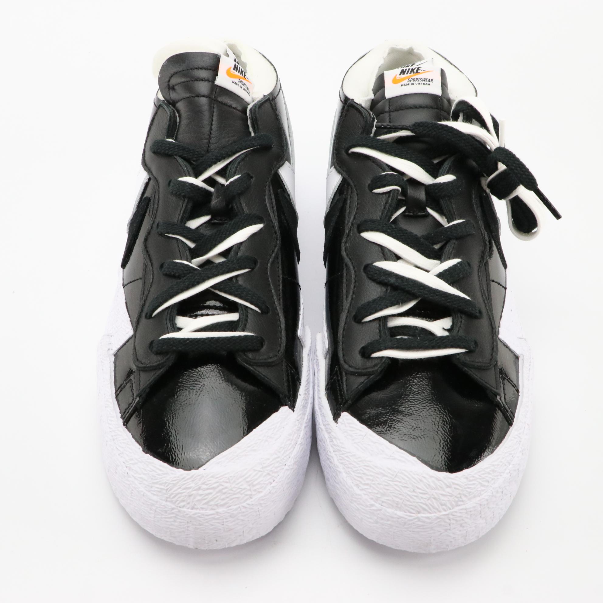 Men's Nike Patent Leather Blazer Low Sacai, Fear of God Moccasin Sneakers in Box