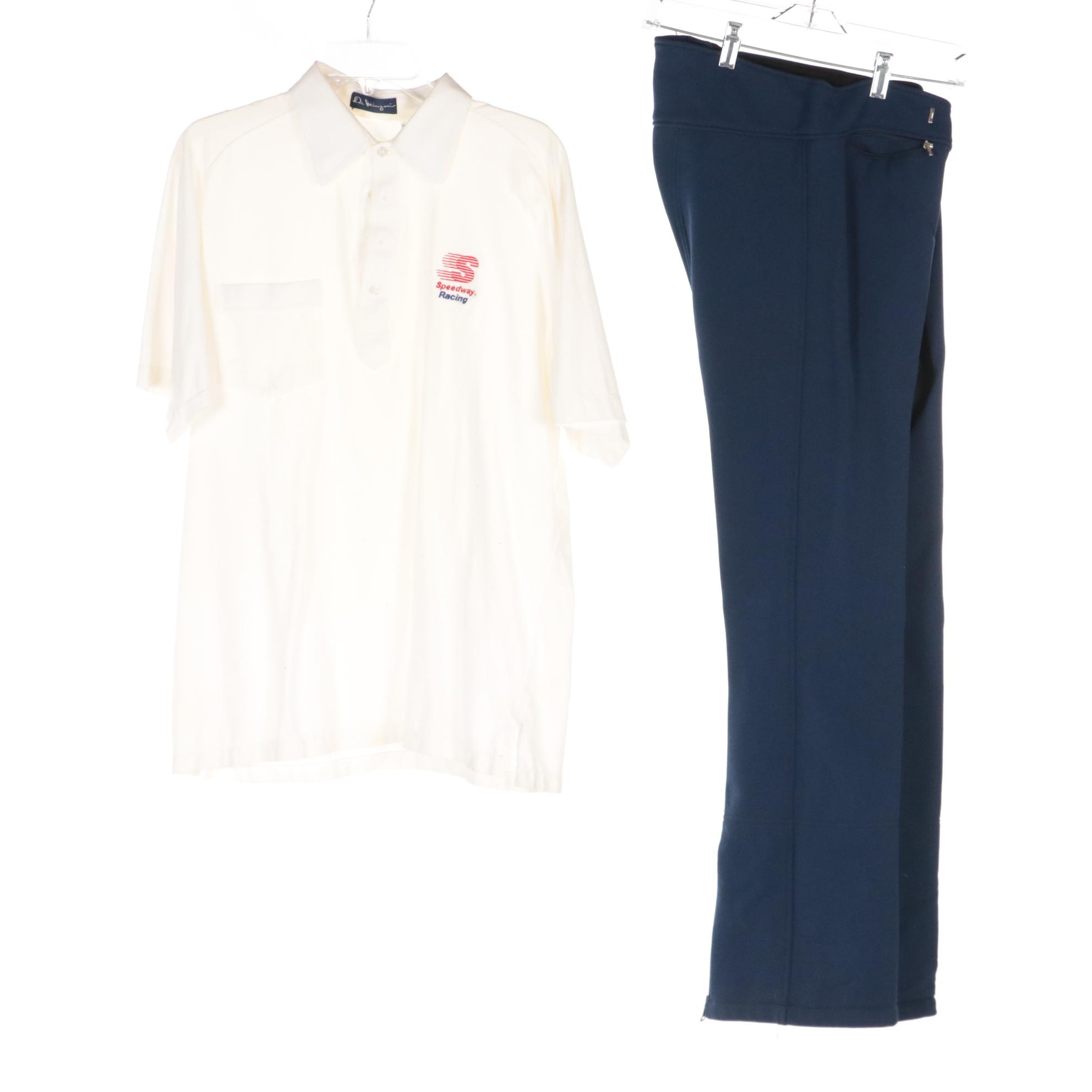 Men's Speedway Racing Apparel Including Jackets, Pants, and Polo