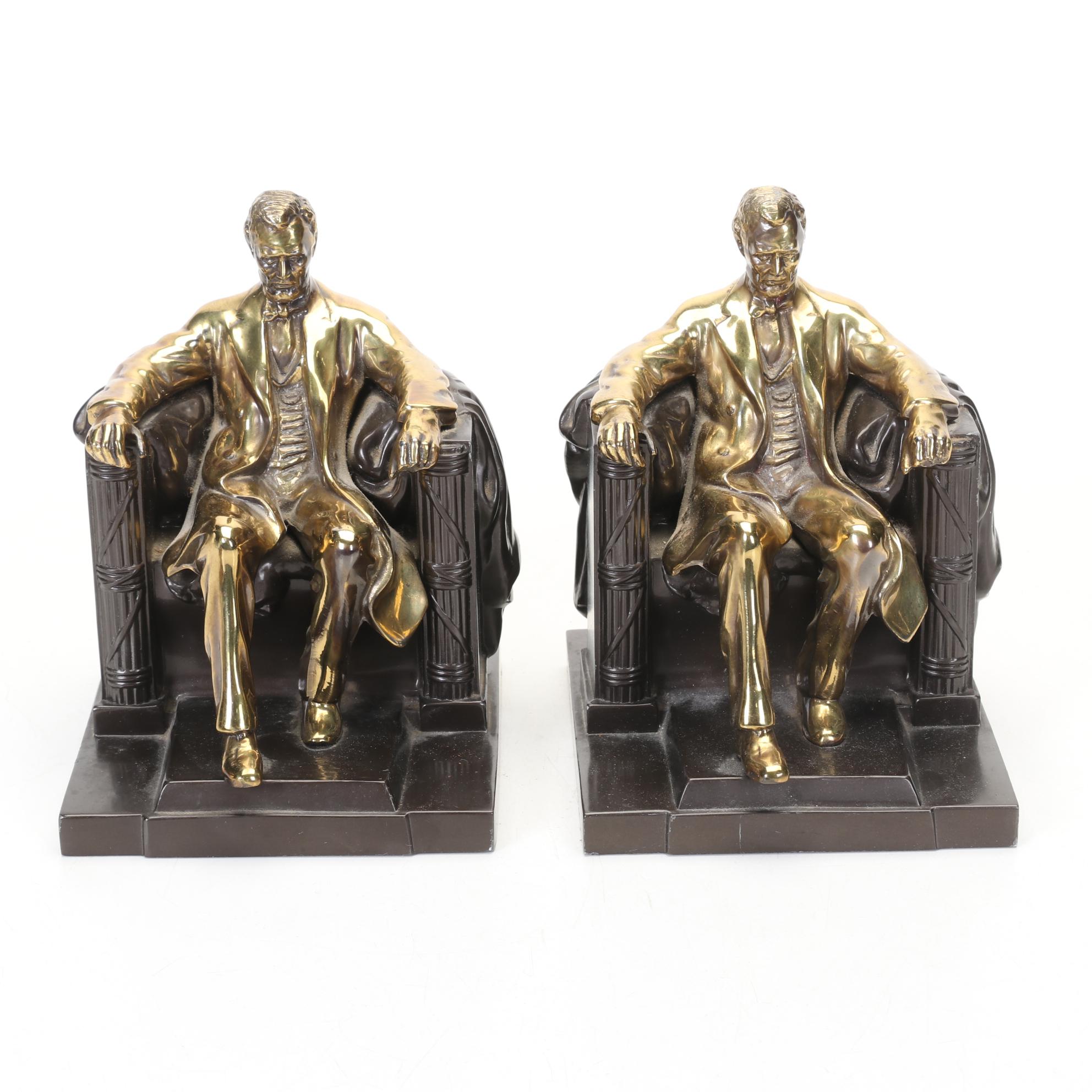 Philadelphia Mfg. Co. Lincoln Bookends, Faux Ivory Stamp Dispenser, and More