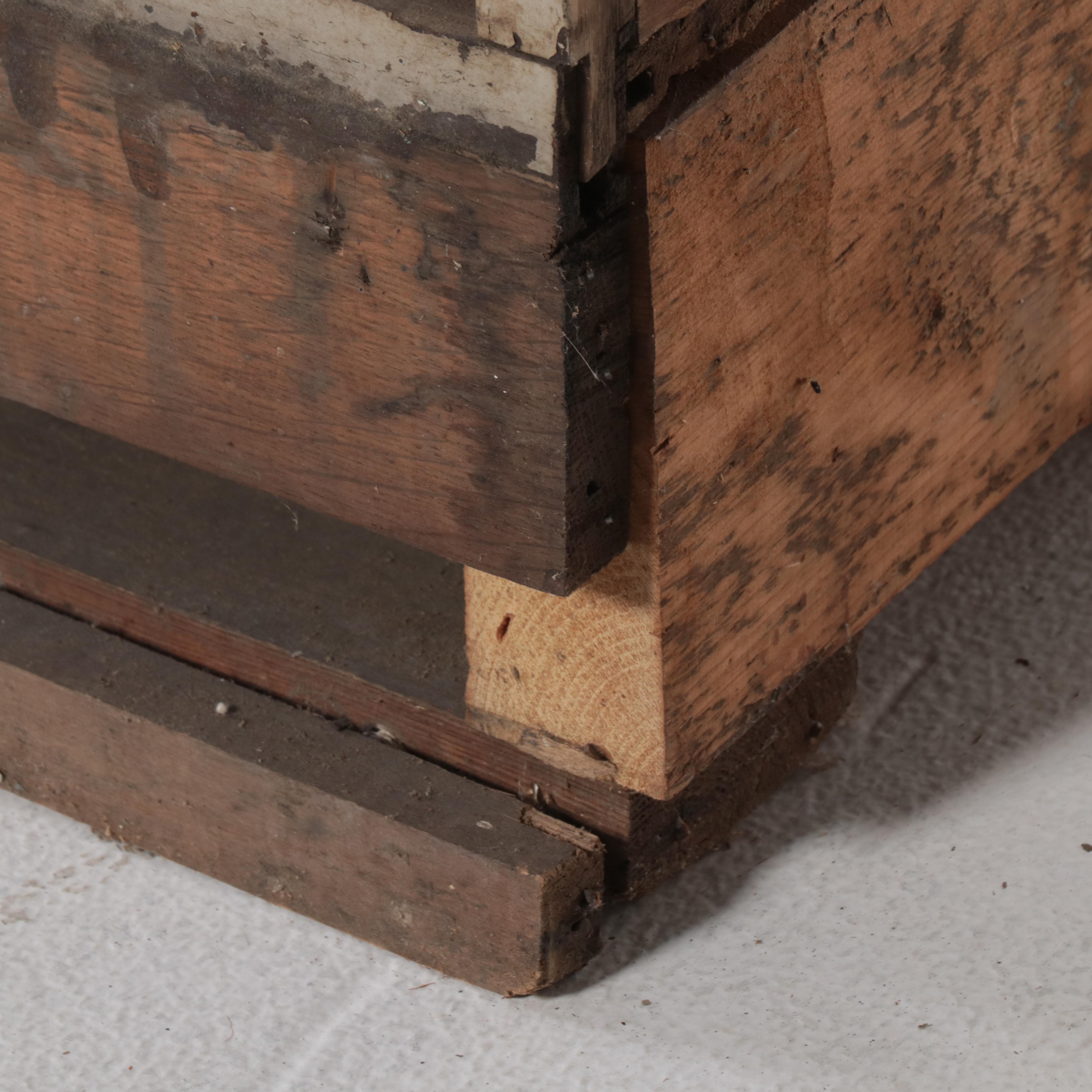 Oak and Grey-Painted Twenty-Drawer Apothecary Cabinet, Early 20th Century