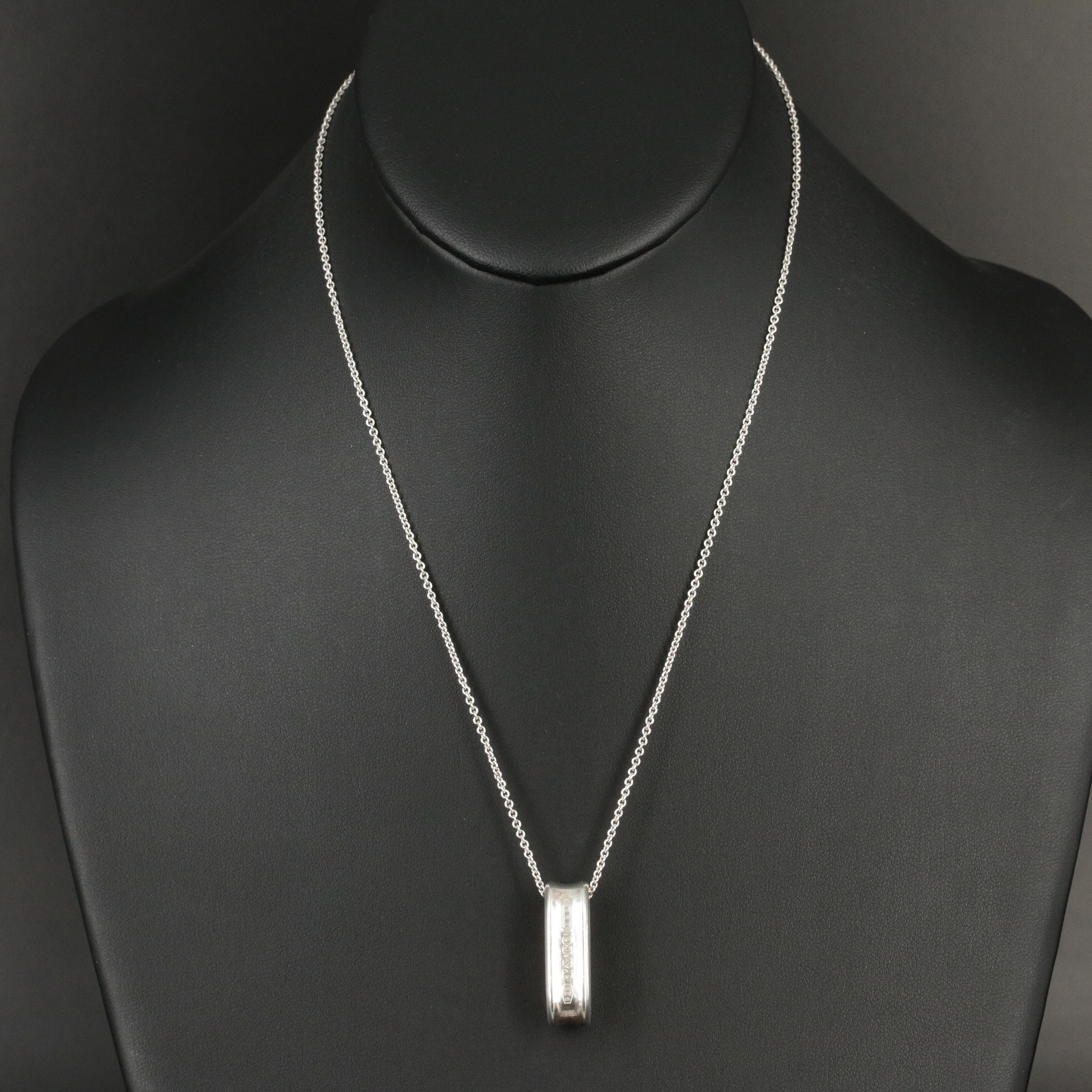 Tiffany & Co. 1837 Sterling Oval Loop Pendant Necklace