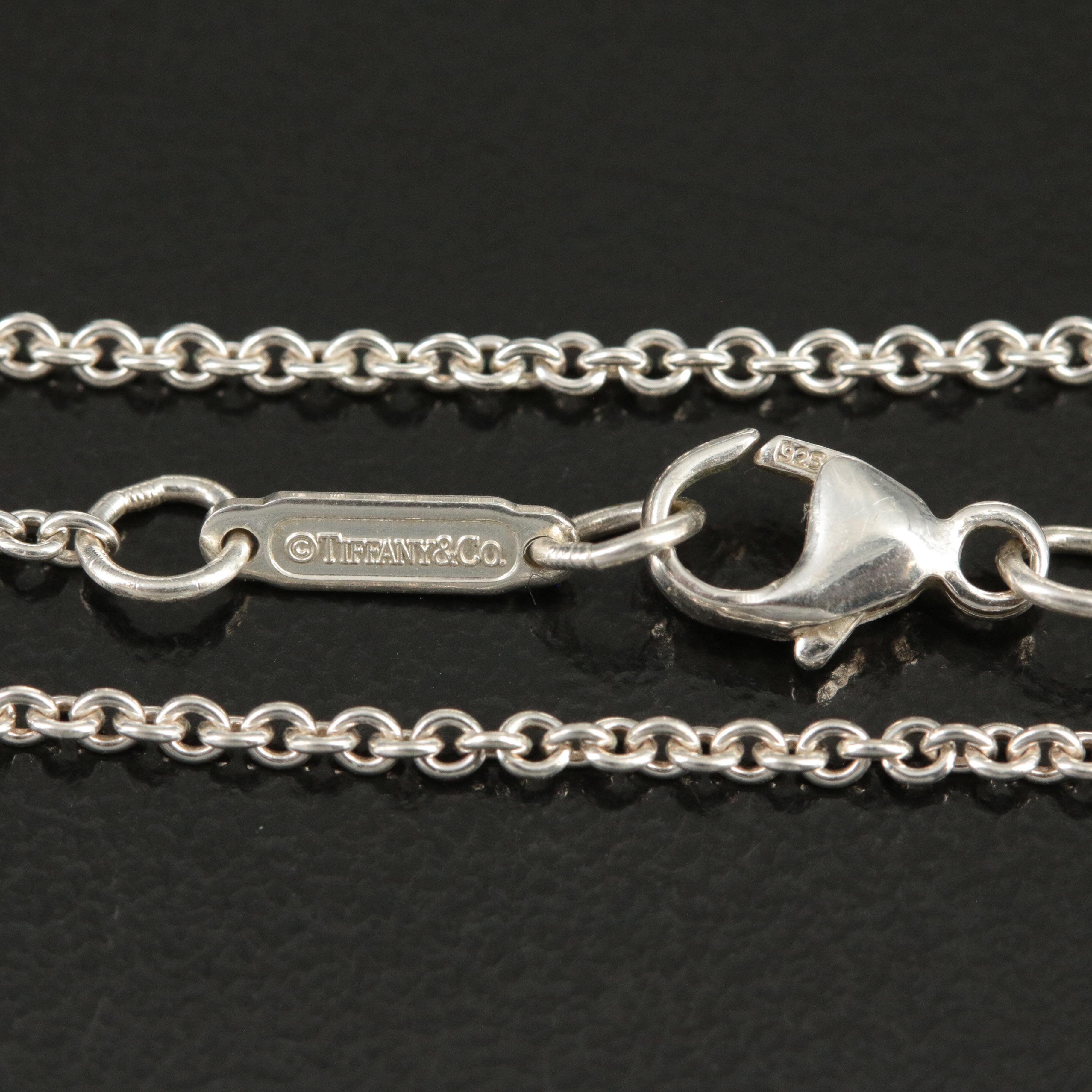 Tiffany & Co. 1837 Sterling Oval Loop Pendant Necklace
