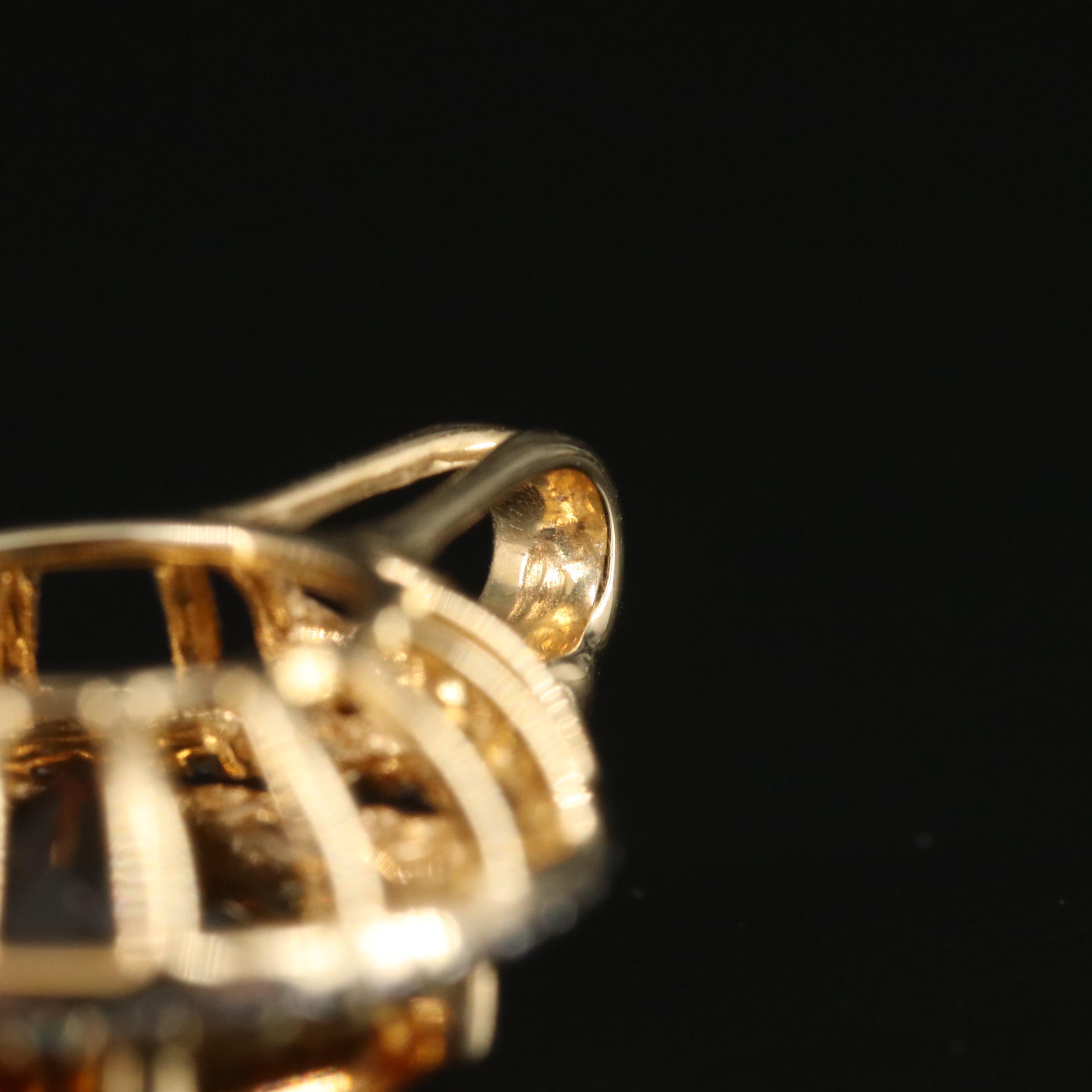 14K Citrine and Diamond Pendant