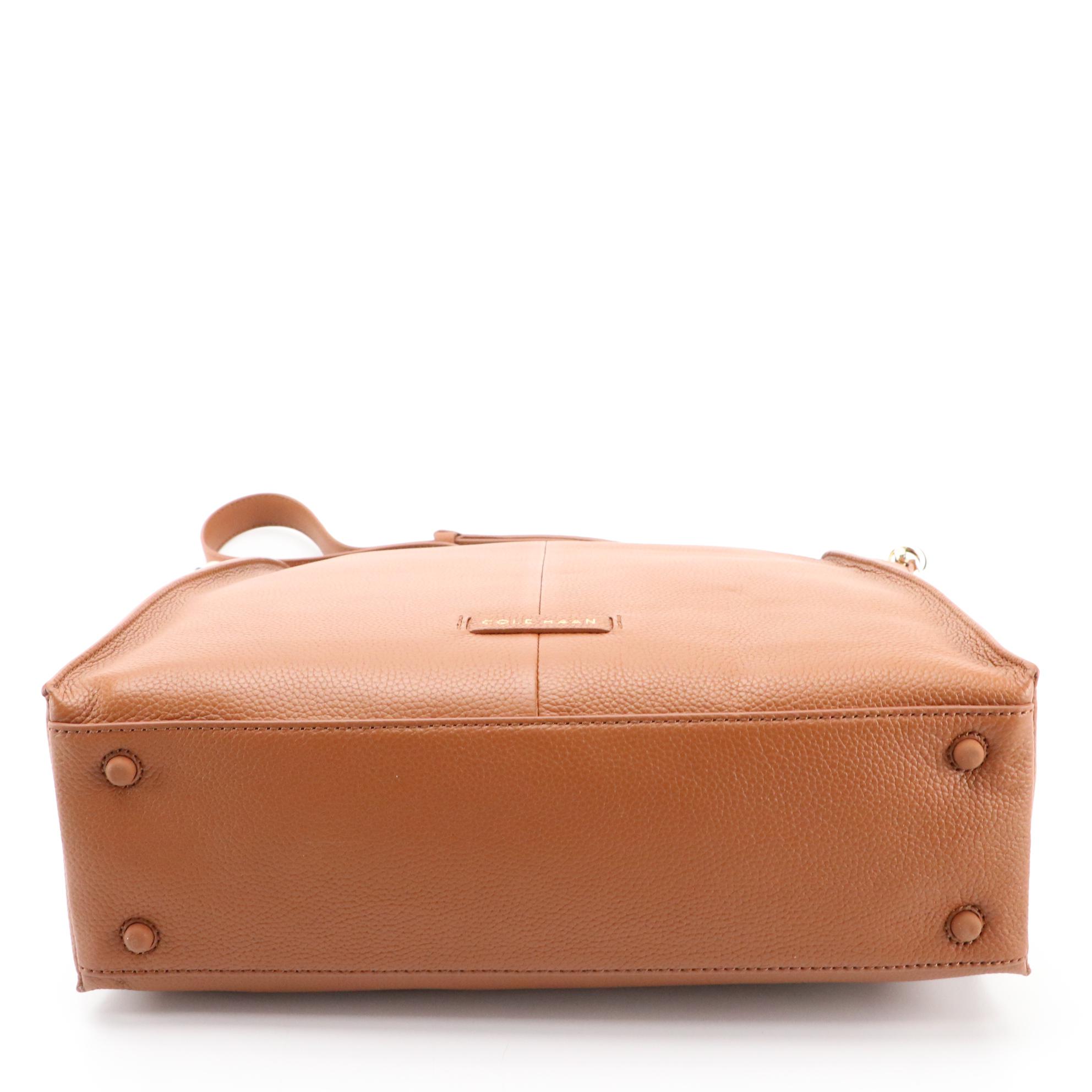 Cole Haan Grand Series British Tan Grain Leather 3-in-1 Shoulder Bag