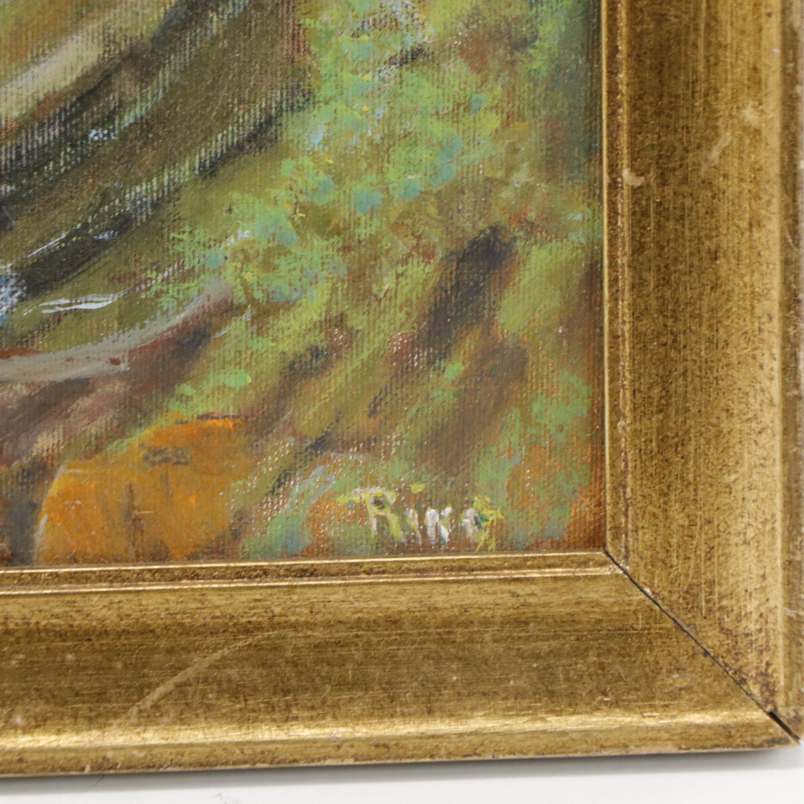 Waterfall Landscape Oil Painting