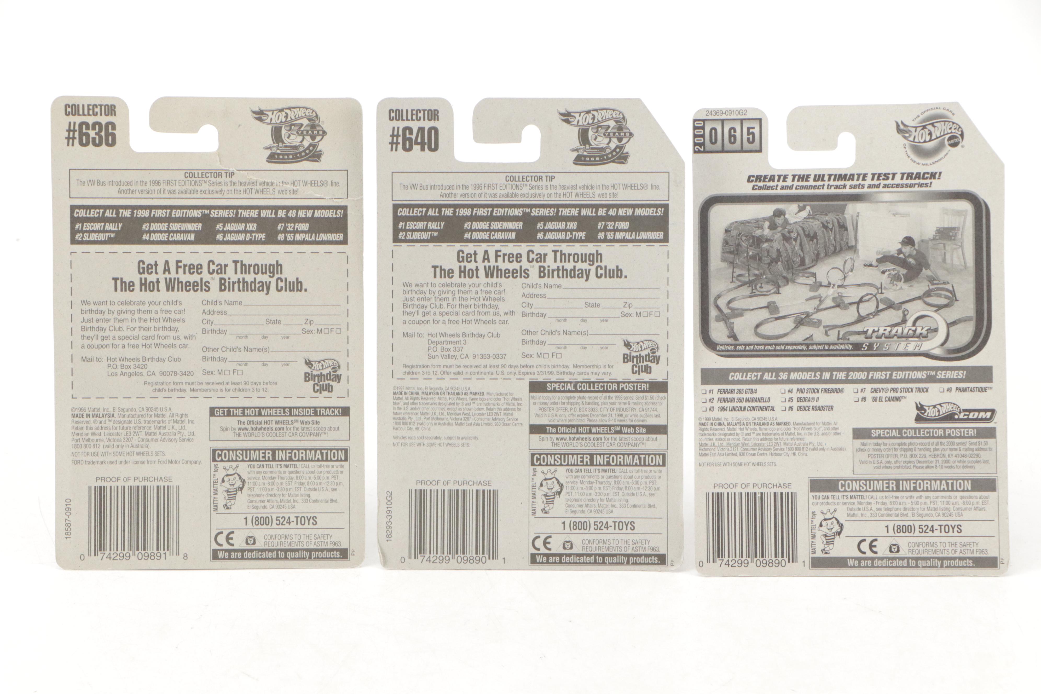 Hot Wheels 1998 First Editions and More Diecast Cars