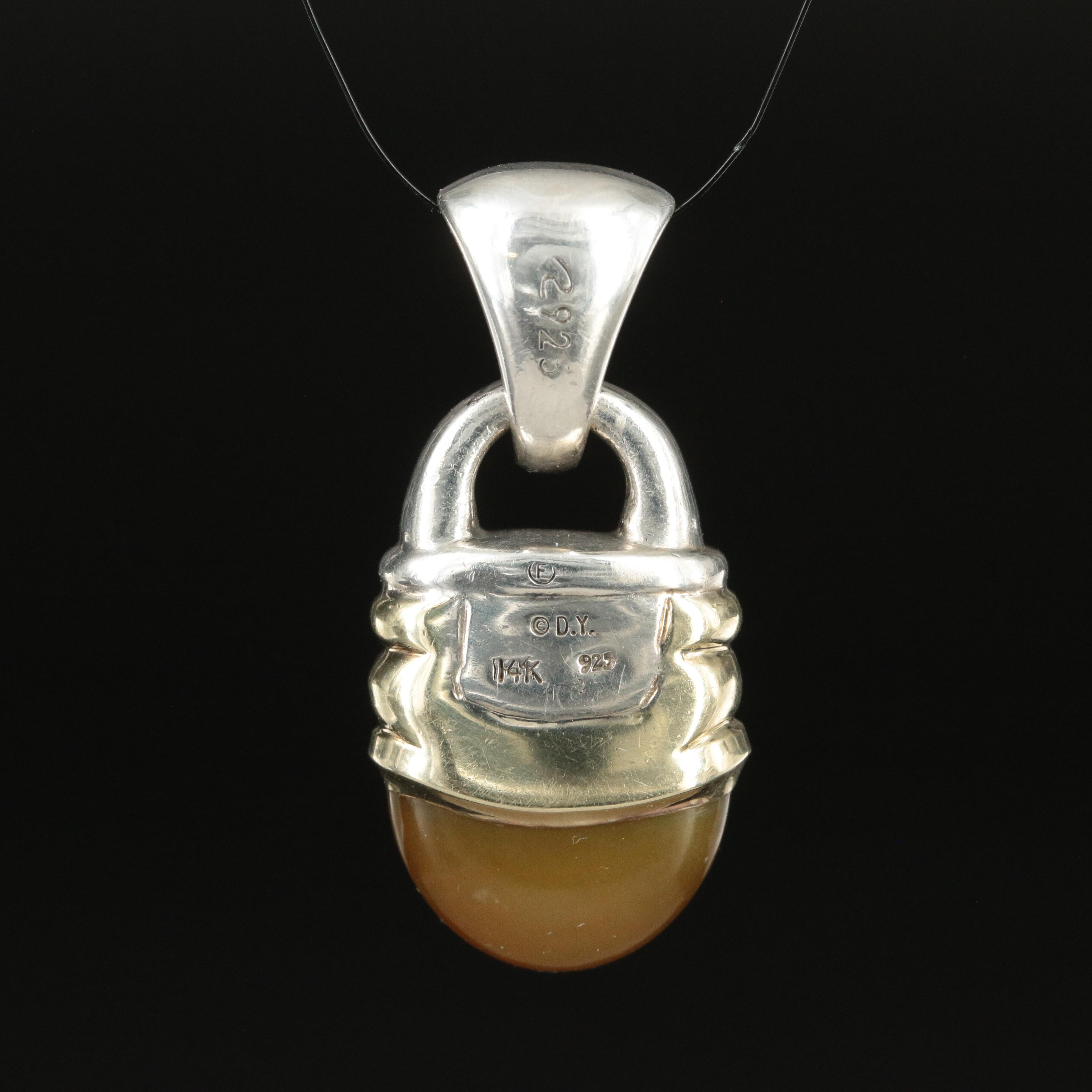 David Yurman 'Renaissance'  Sterling, 14K and Gemstone Pendant