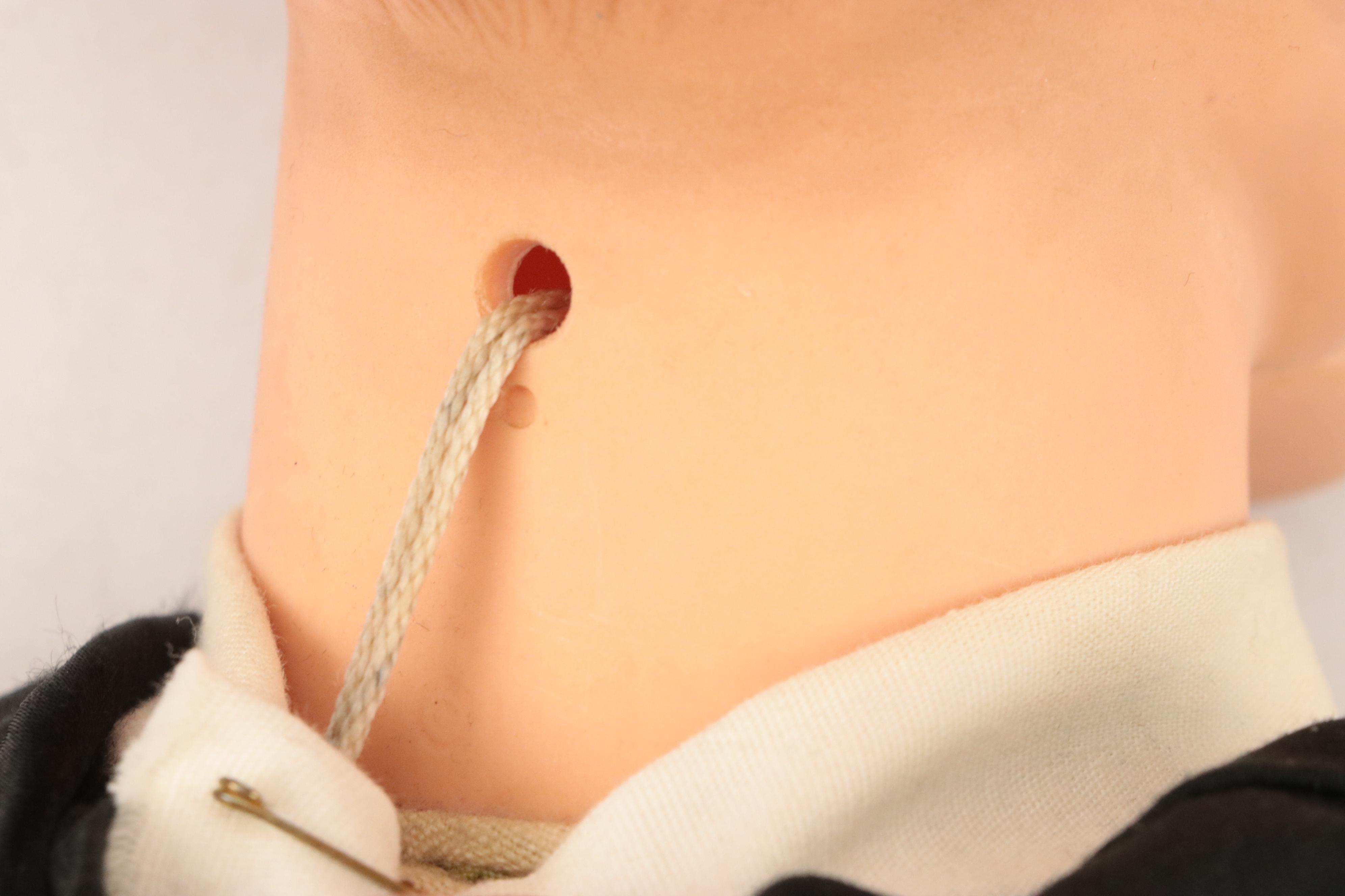 Juro Novelty "Charlie McCarthy" Ventriloquist Dummy in Red Vinyl Case, 1970s