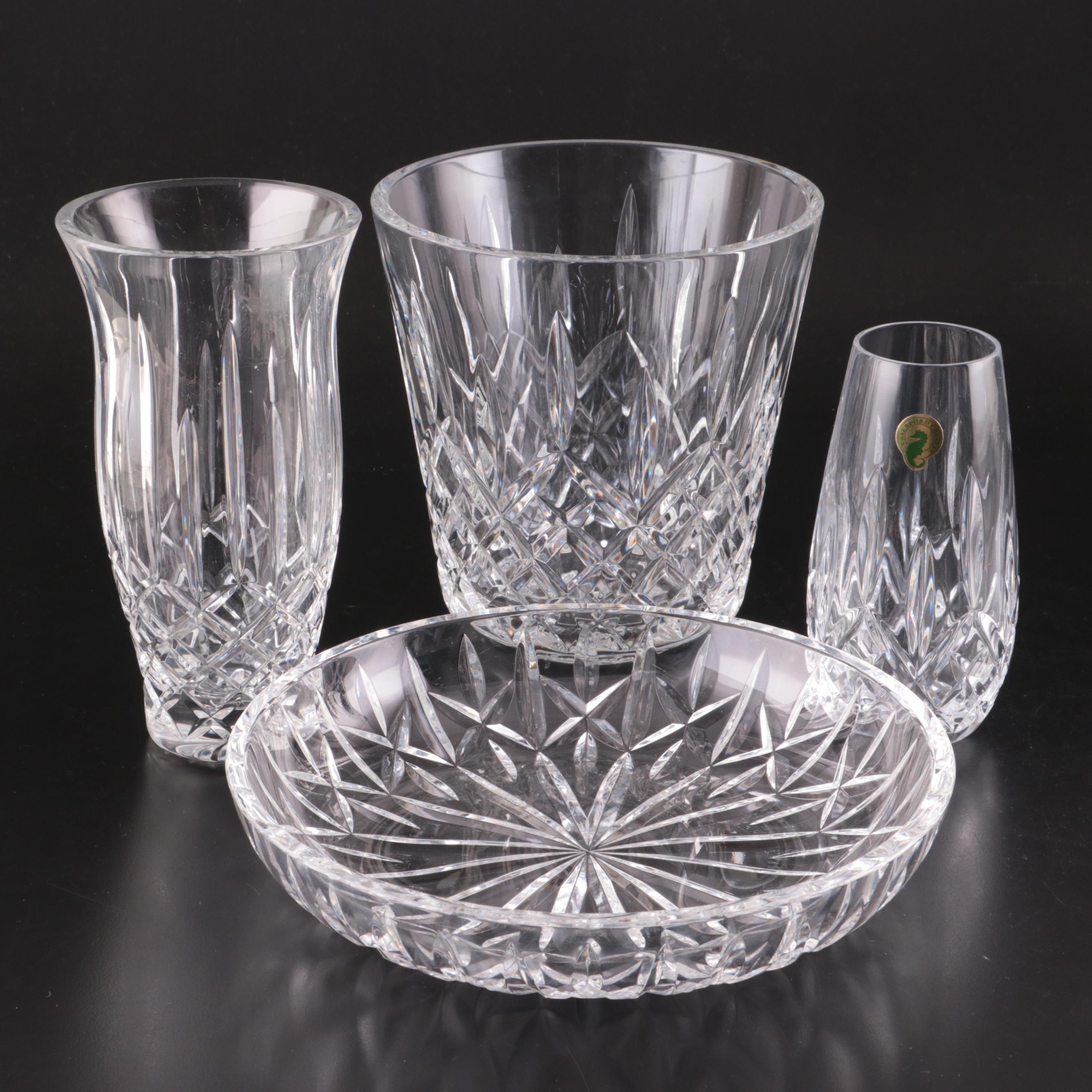 Waterford "Lismore" Bud Vase, Ice Bucket and Other Crystal Décor
